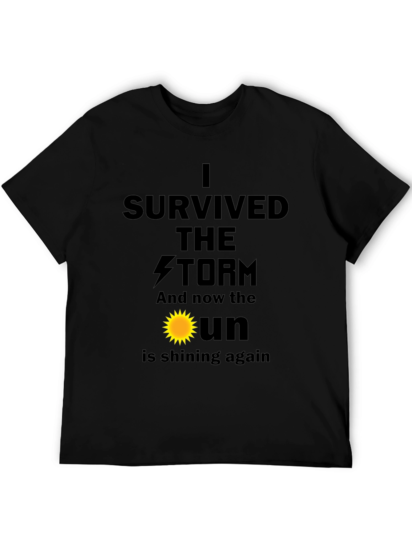 I Survived The Storm Black T-Shirt