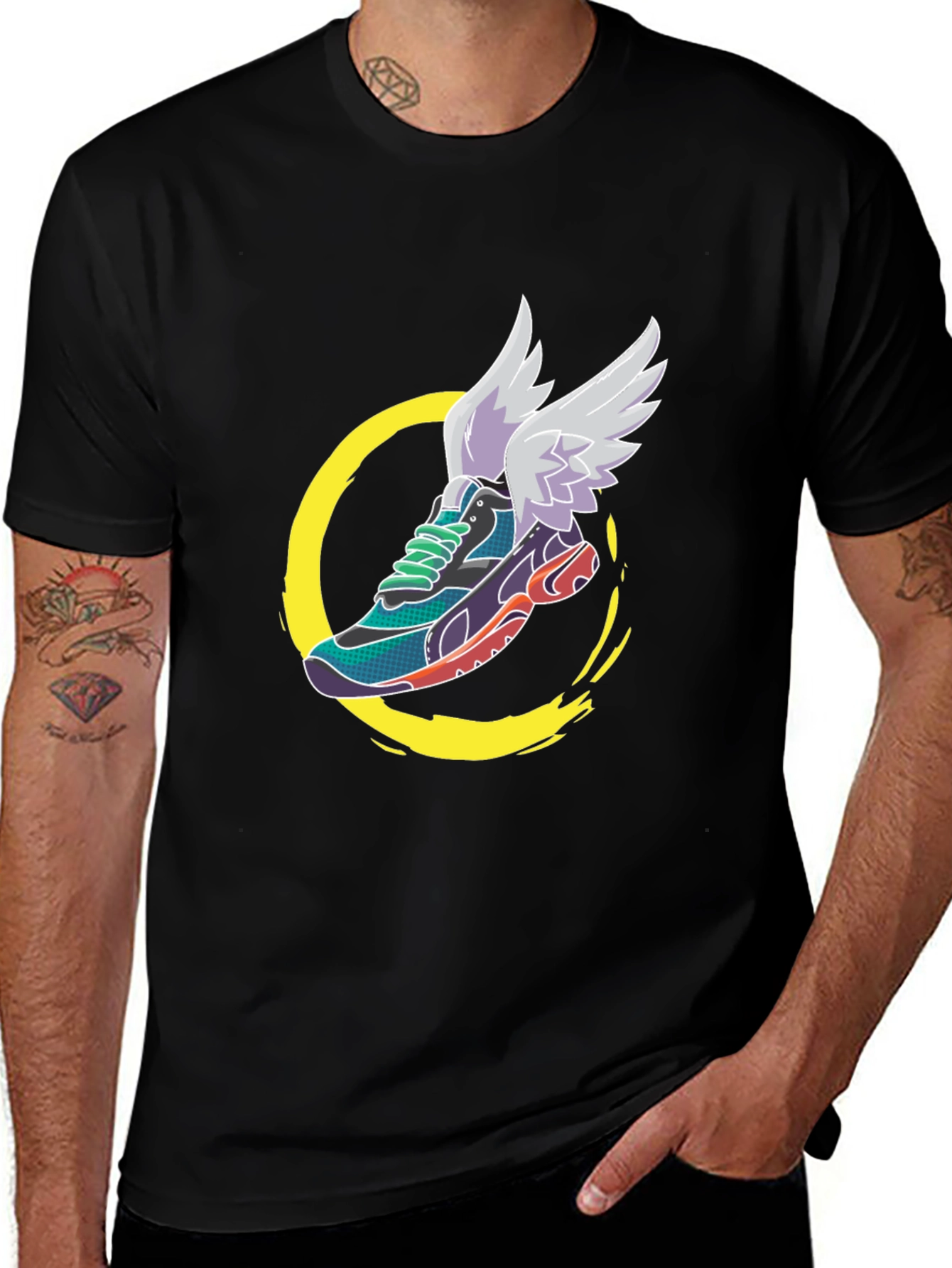 Winged Shoe Graphic T-Shirt