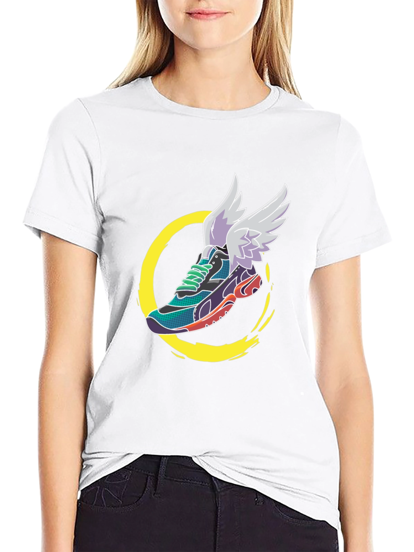 Winged Shoe Graphic T-Shirt