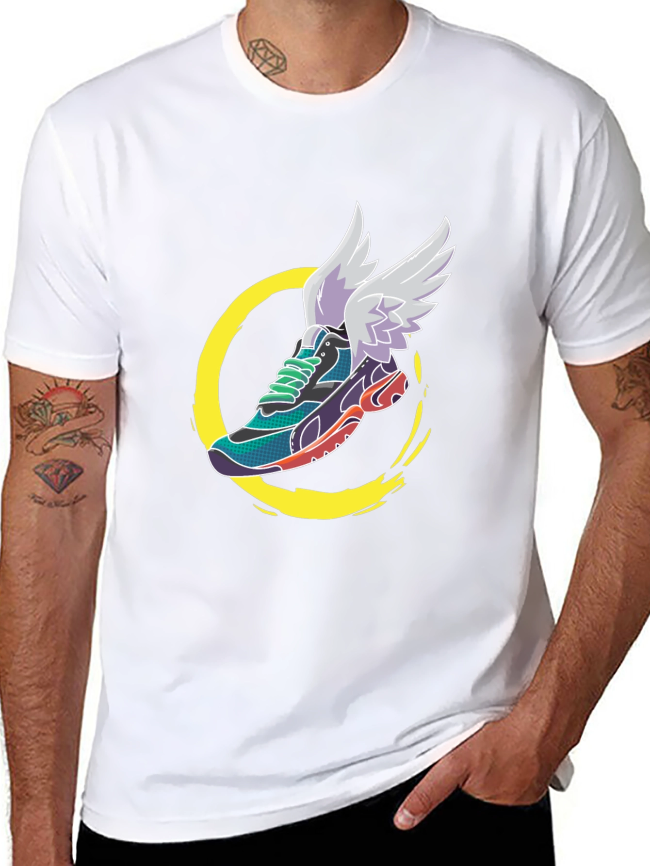 Winged Shoe Graphic T-Shirt