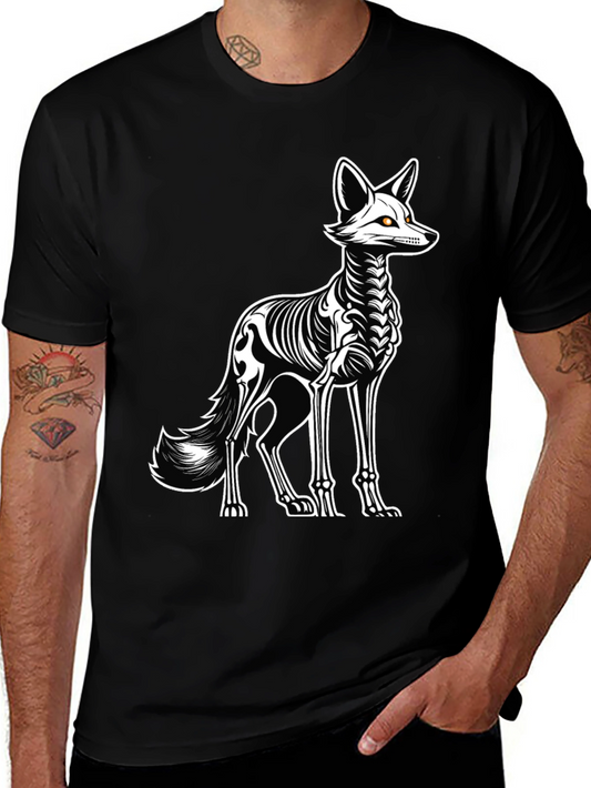 Skeleton Fox Graphic Tee - Halloween Ready!