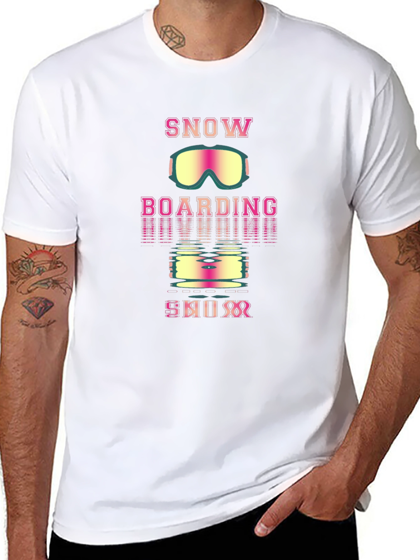 Snowboarding Ski Bum Graphic T-Shirt