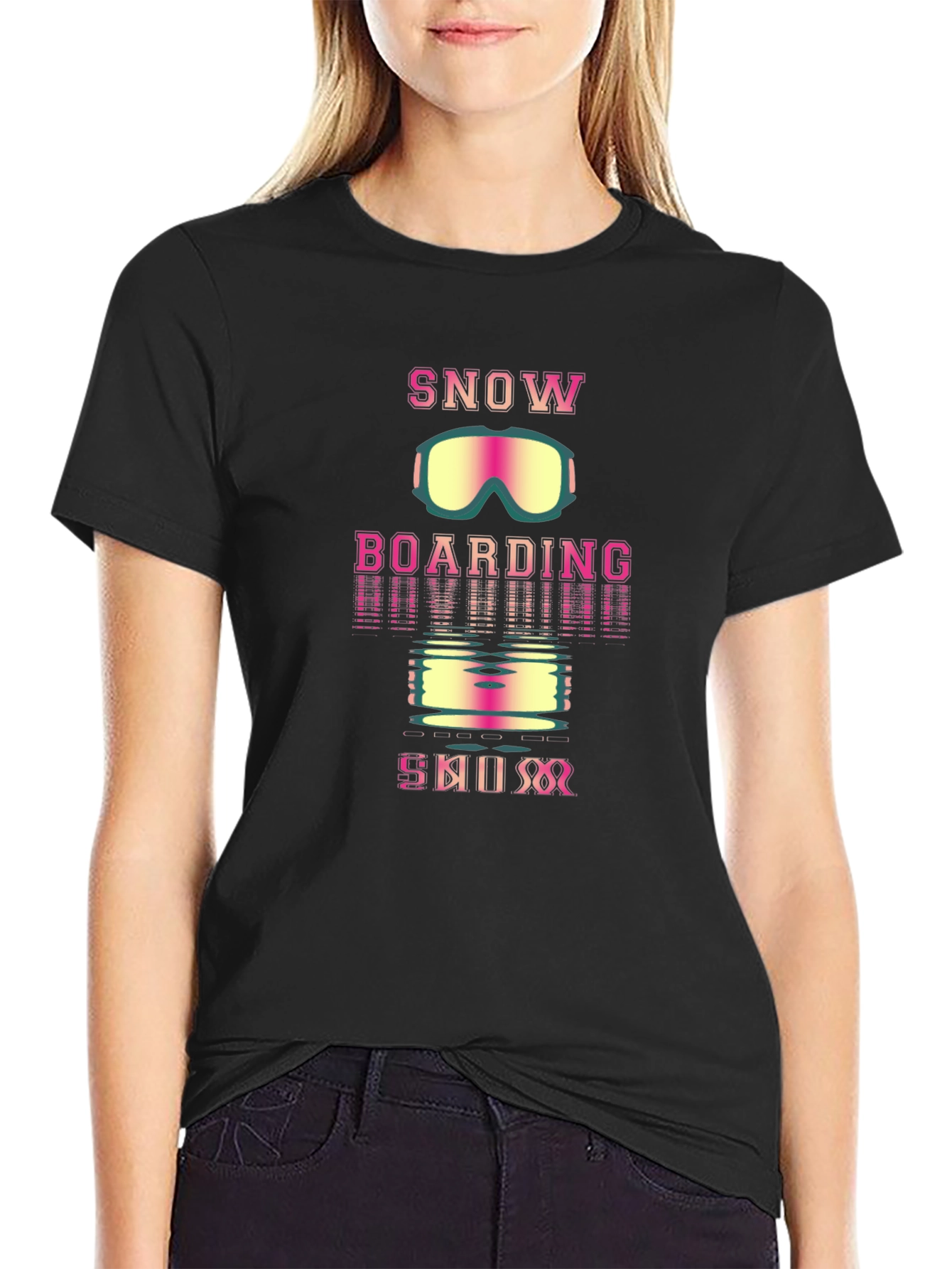 Snowboarding Ski Bum Graphic T-Shirt