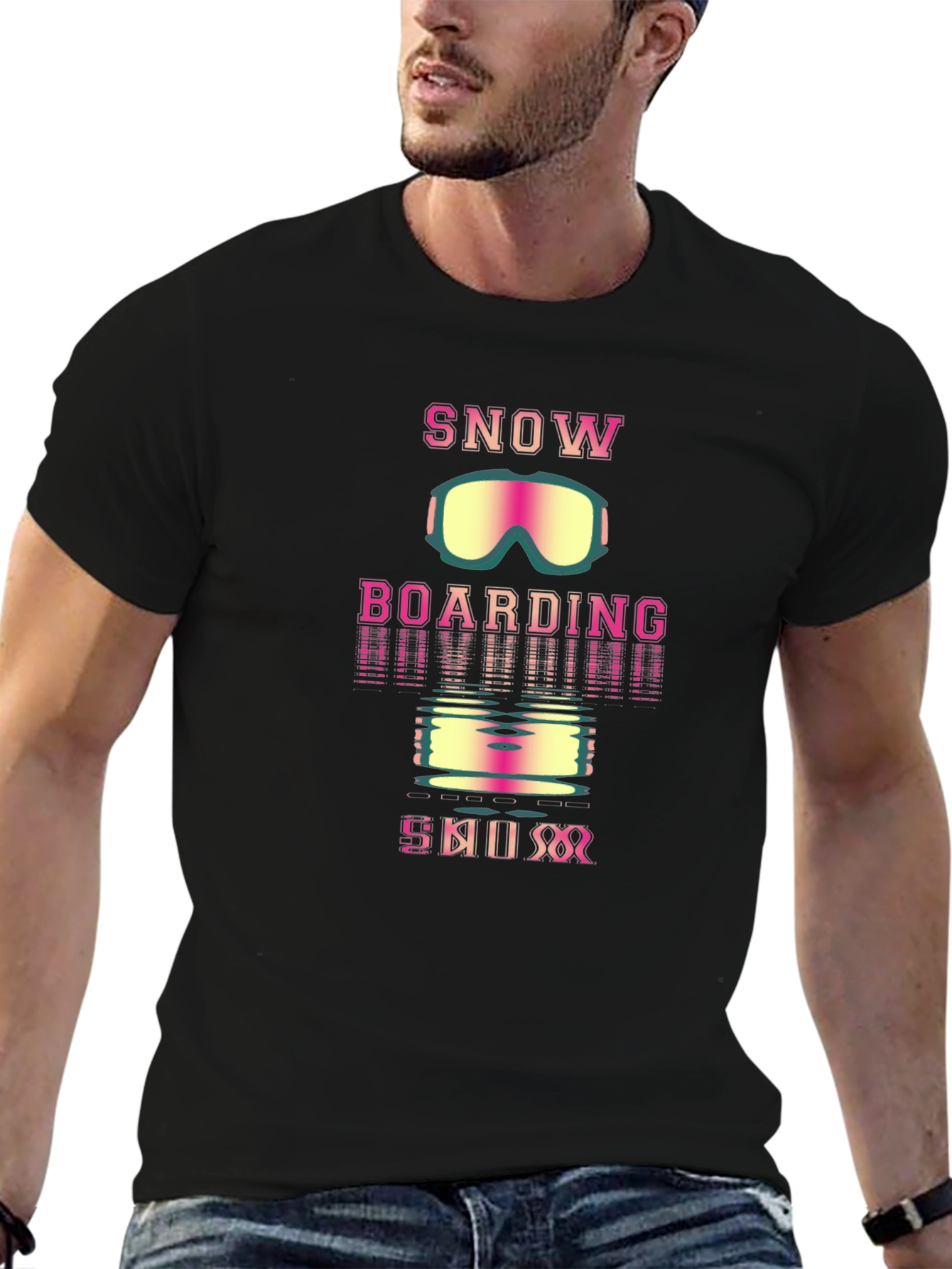 Snowboarding Ski Bum Graphic T-Shirt