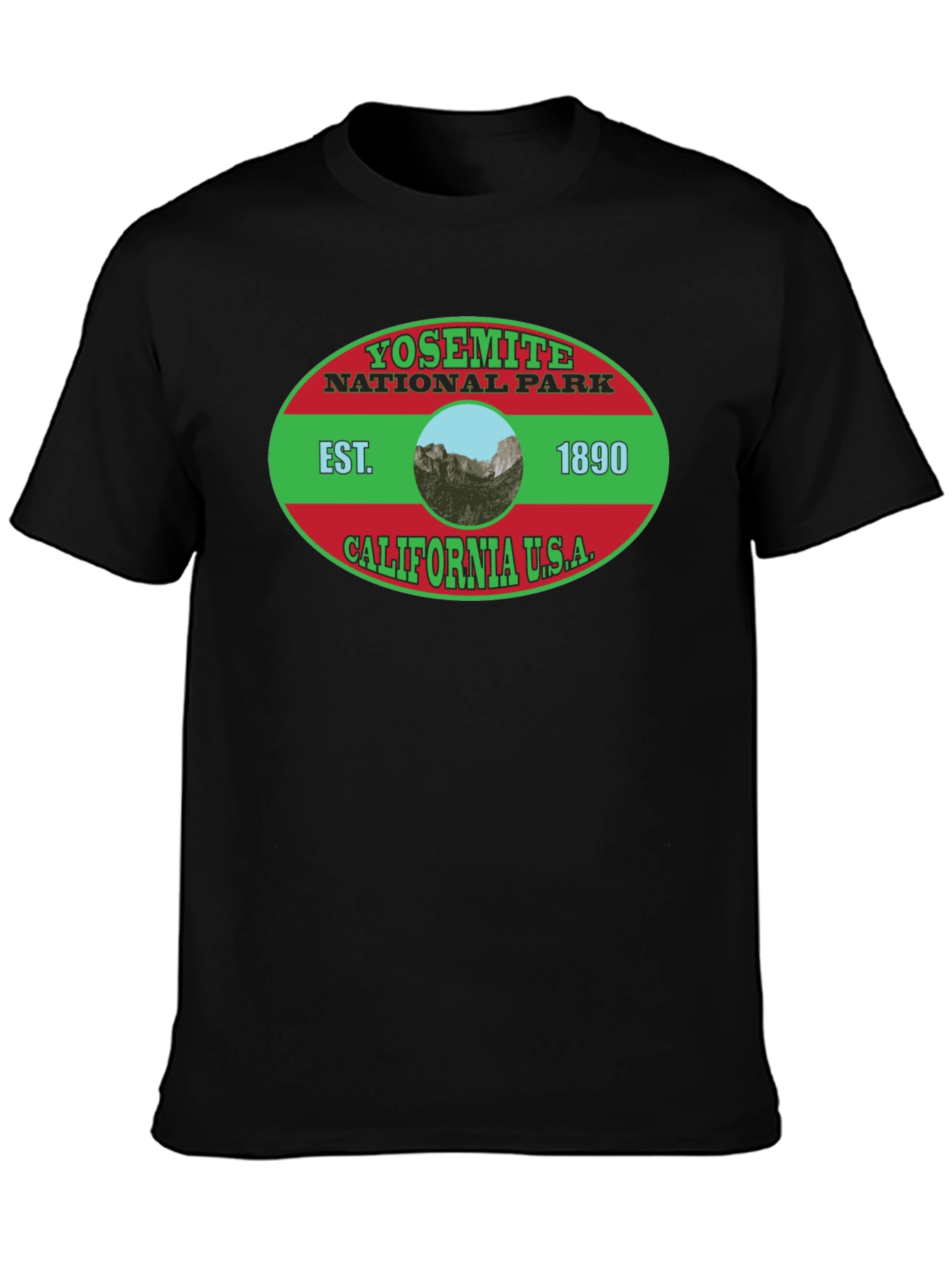 Yosemite National Park Black T-Shirt