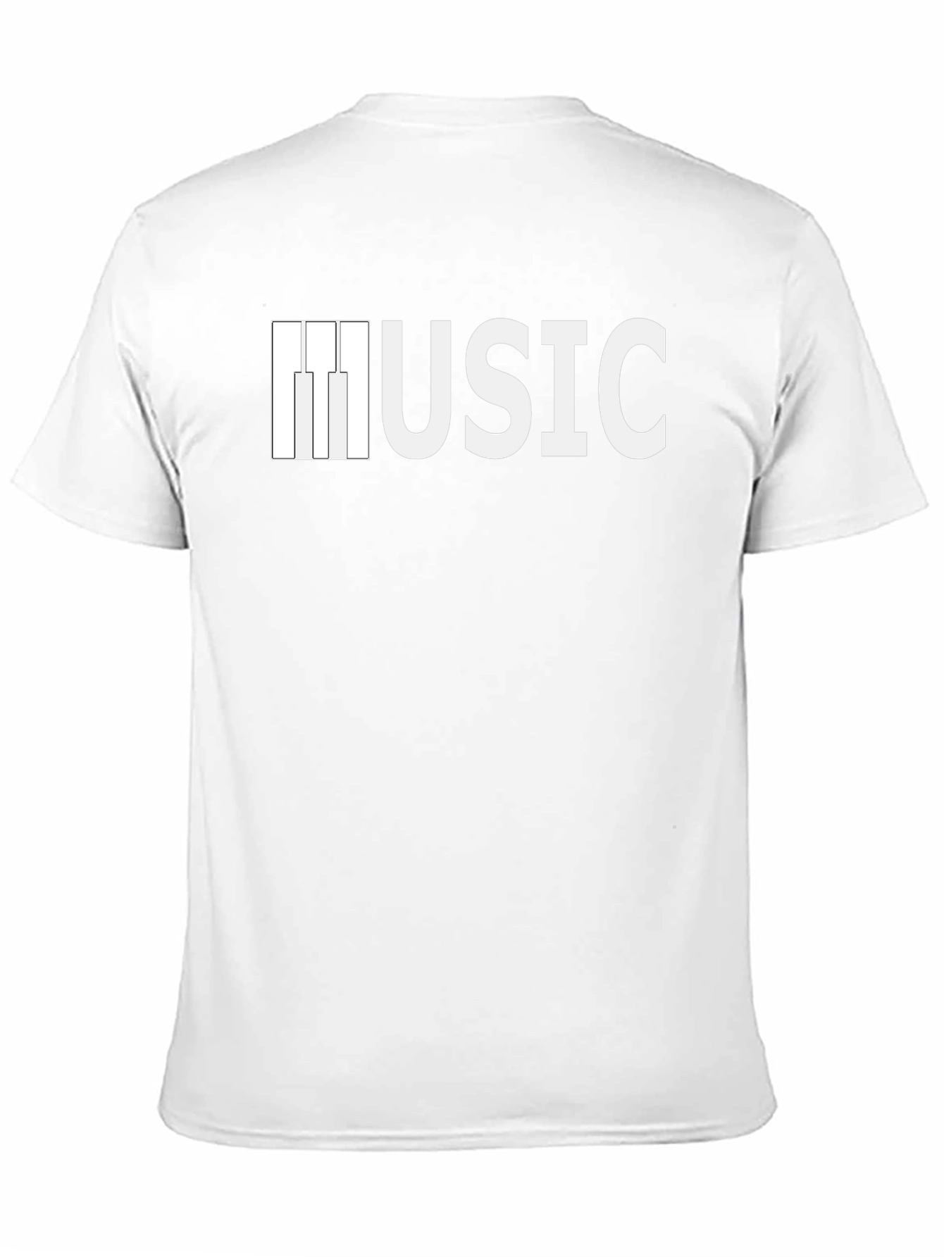Music Piano Keys Graphic Tee - Black T-Shirt