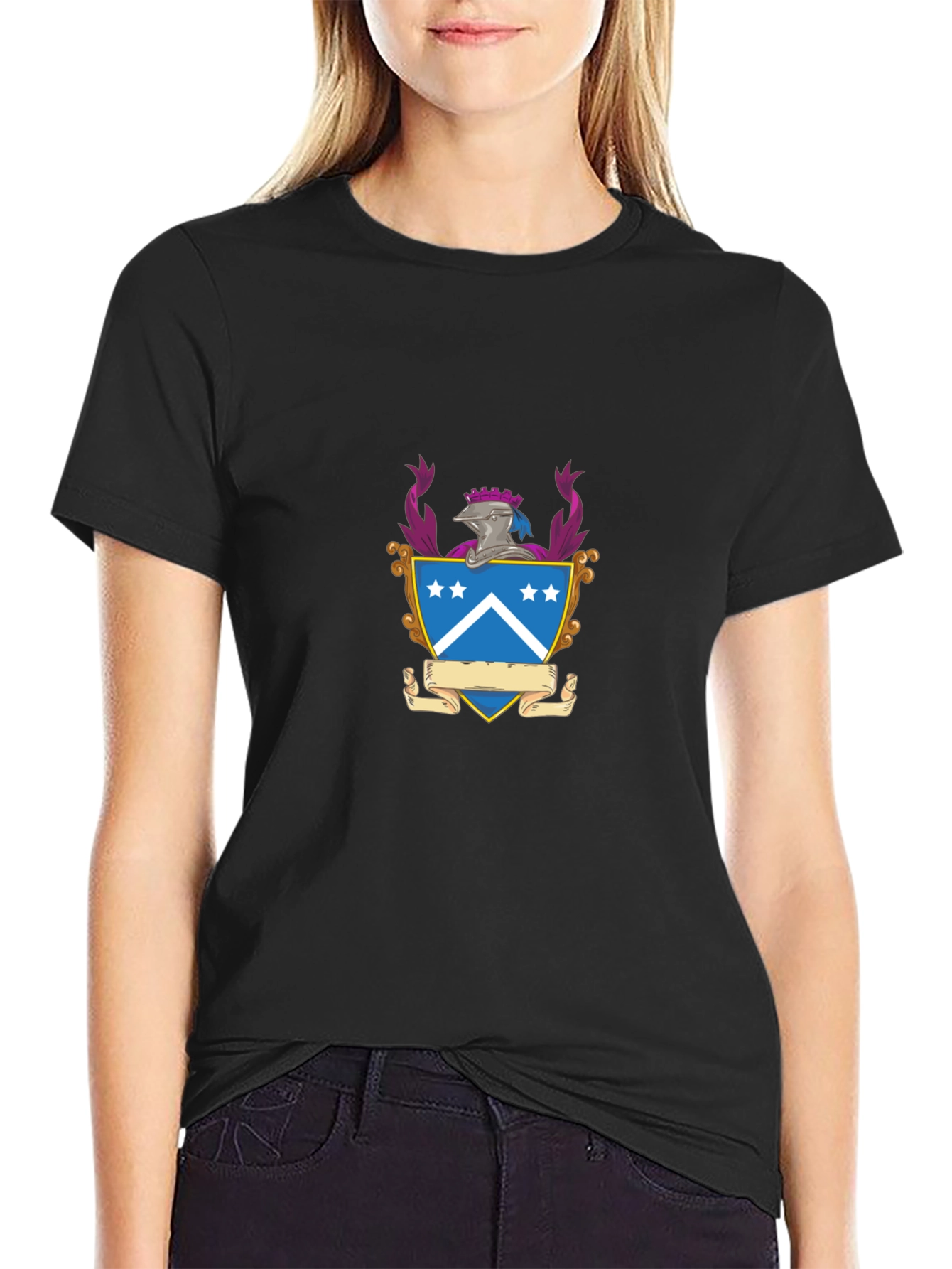 Heraldic Crest Black T-Shirt