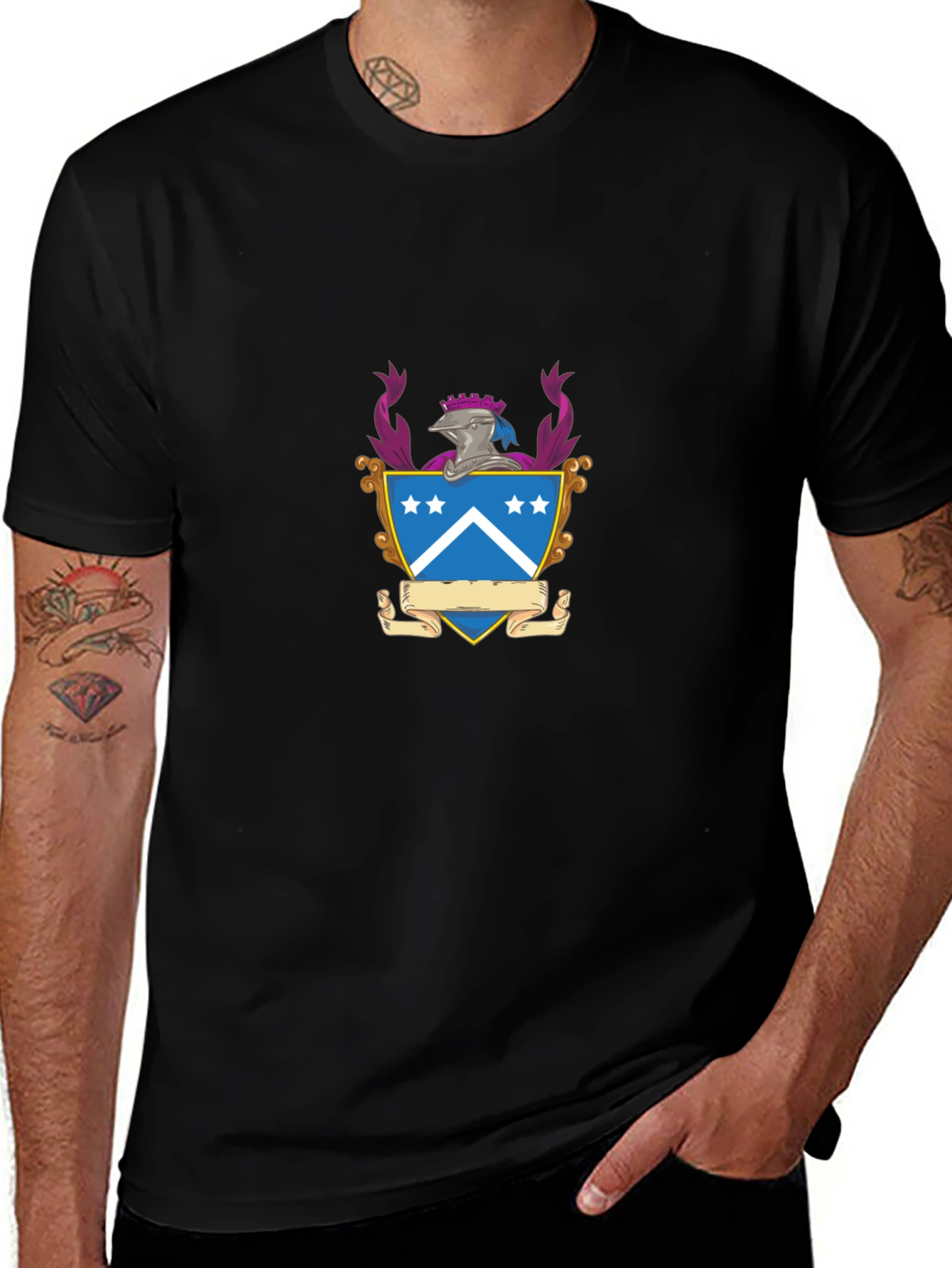 Heraldic Crest Black T-Shirt