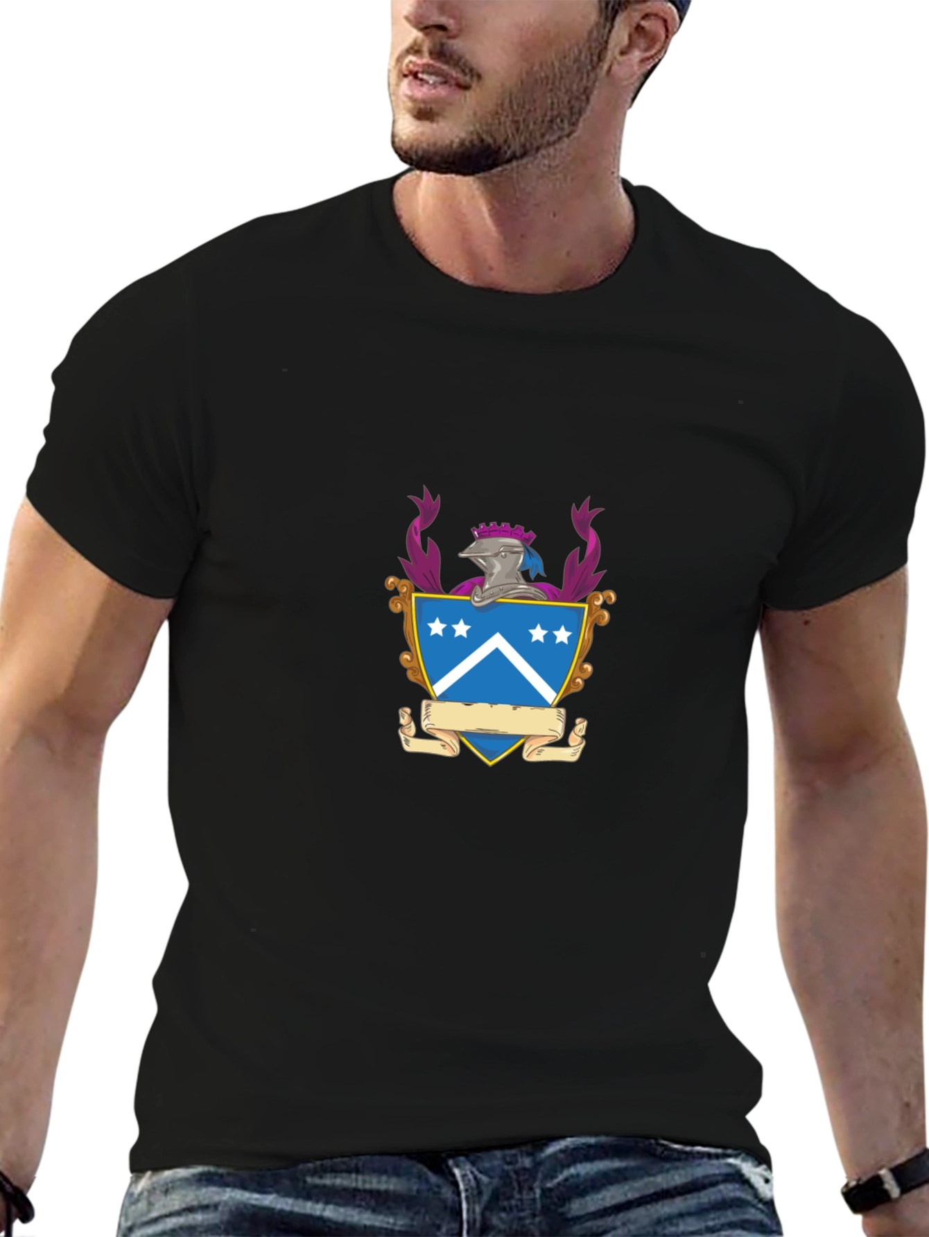 Heraldic Crest Black T-Shirt