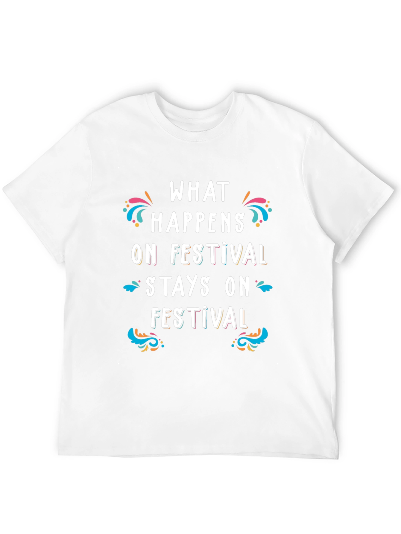 Festival Vibes Black Graphic T-Shirt