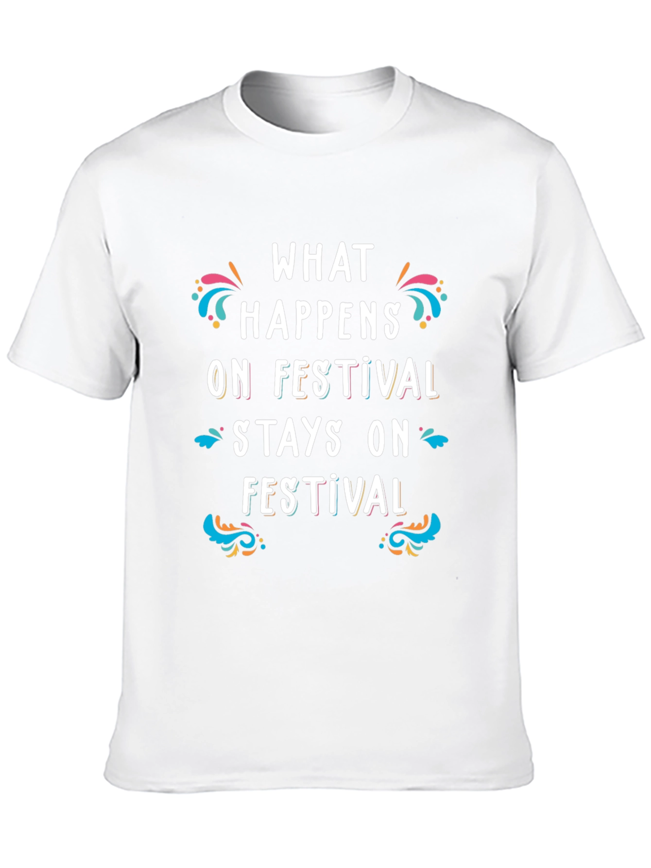 Festival Vibes Black Graphic T-Shirt