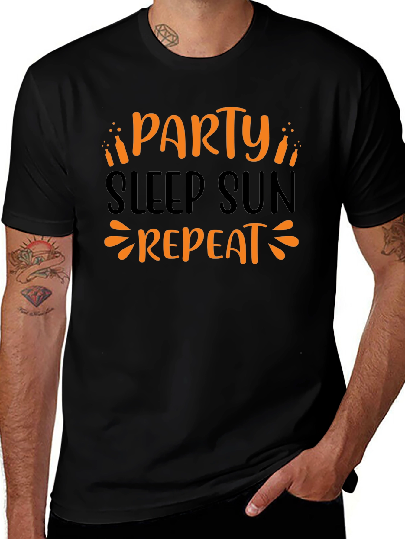 Party Sleep Sun Repeat Graphic Tee