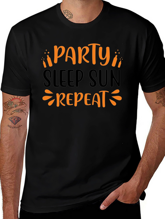 Party Sleep Sun Repeat Graphic Tee