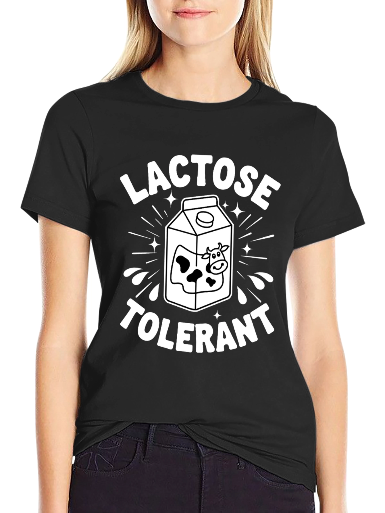 Lactose Tolerant Milk Carton Graphic T-Shirt