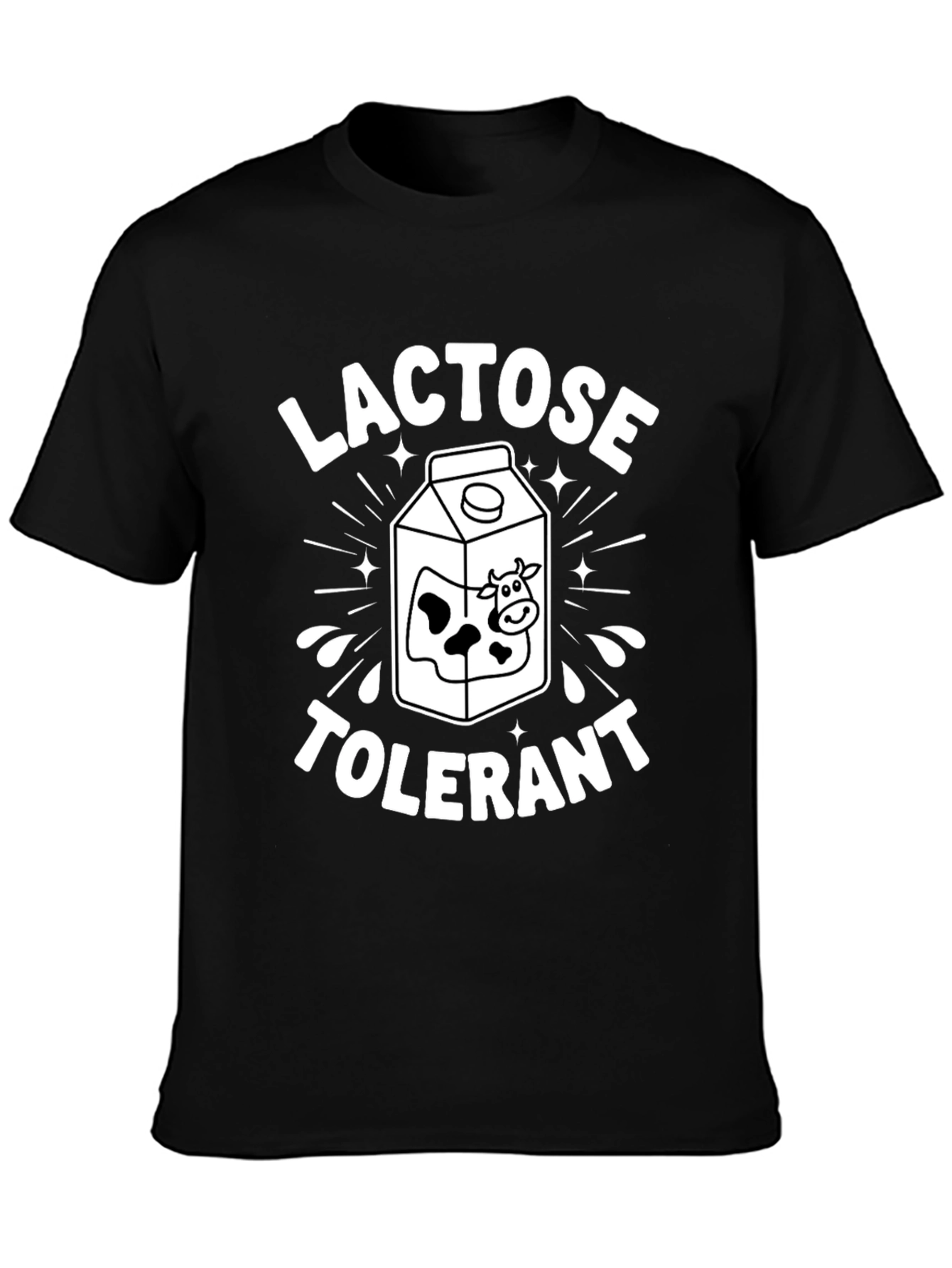 Lactose Tolerant Milk Carton Graphic T-Shirt