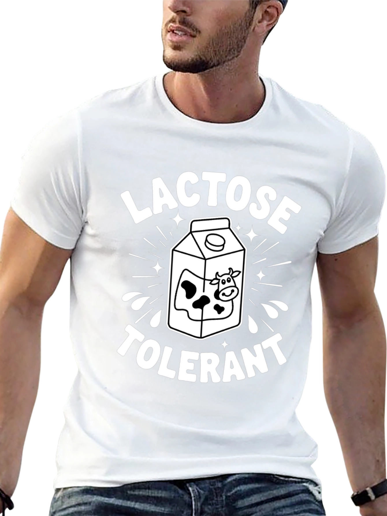 Lactose Tolerant Milk Carton Graphic T-Shirt