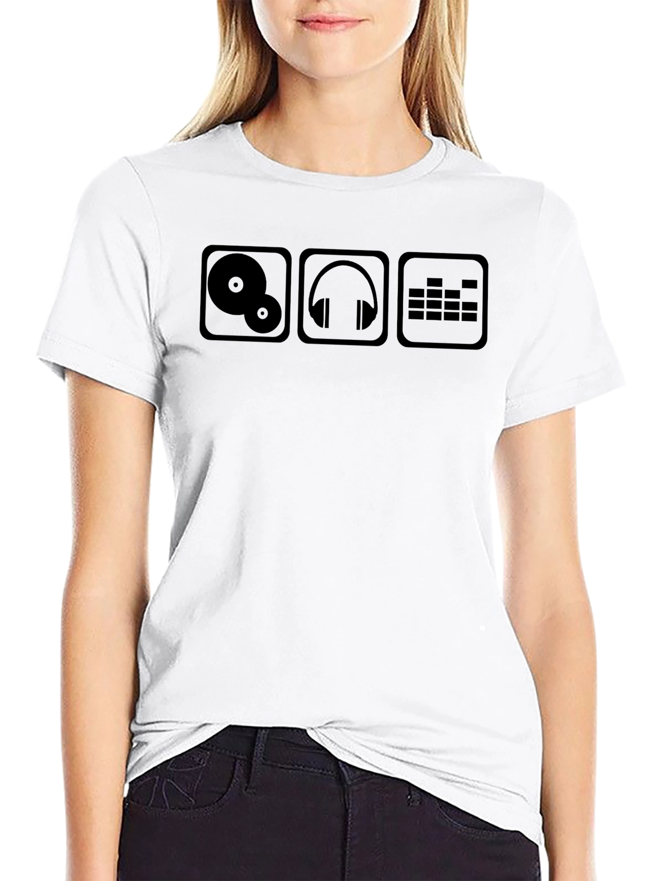 DJ Music Lover T-Shirt - Black Cotton Tee