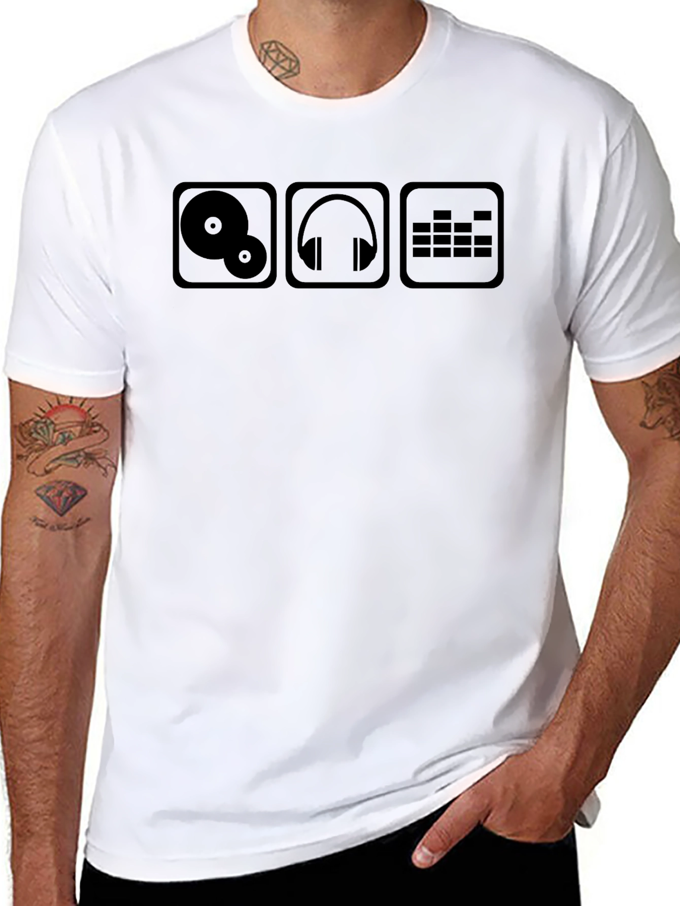 DJ Music Lover T-Shirt - Black Cotton Tee