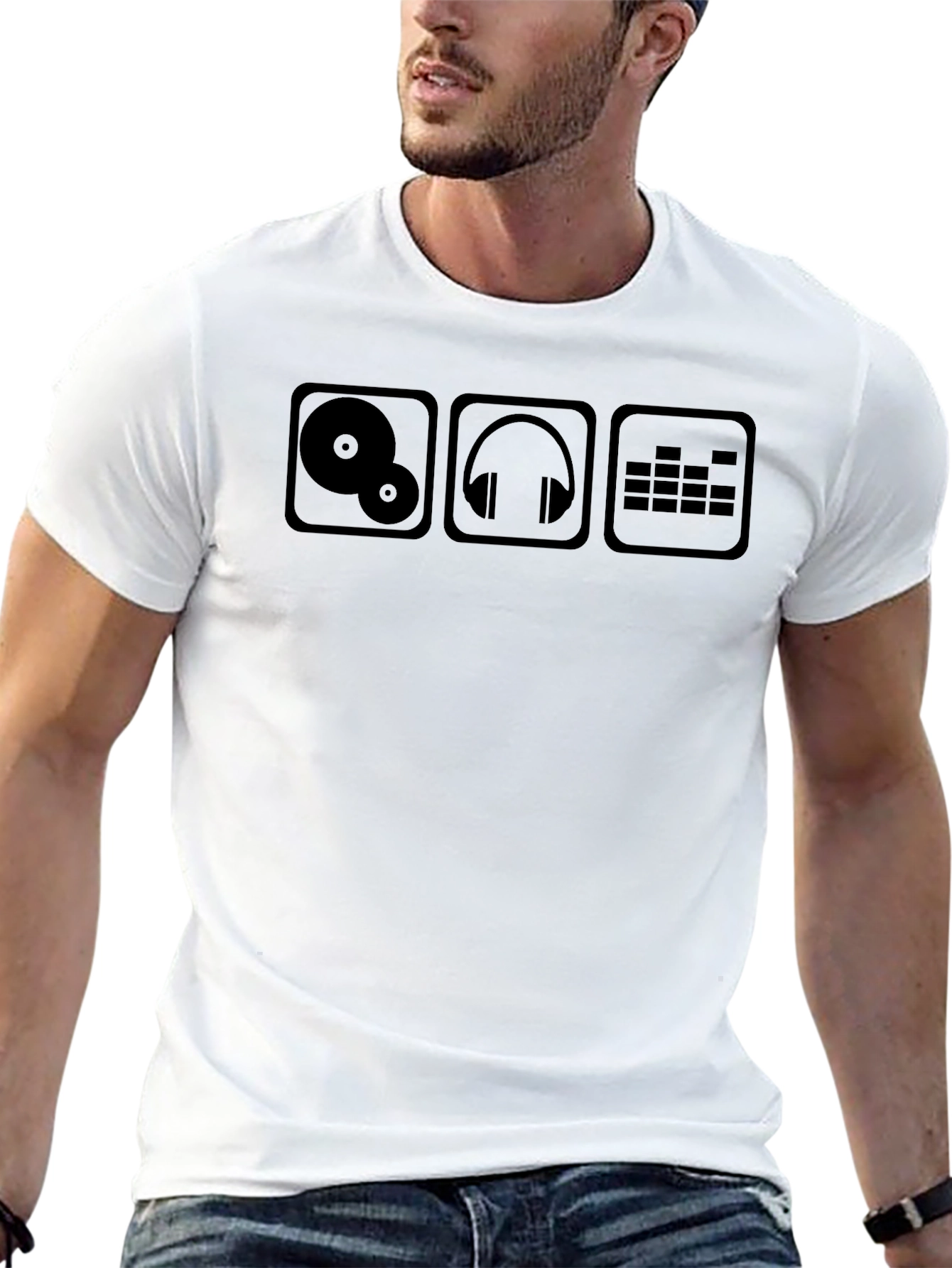 DJ Music Lover T-Shirt - Black Cotton Tee
