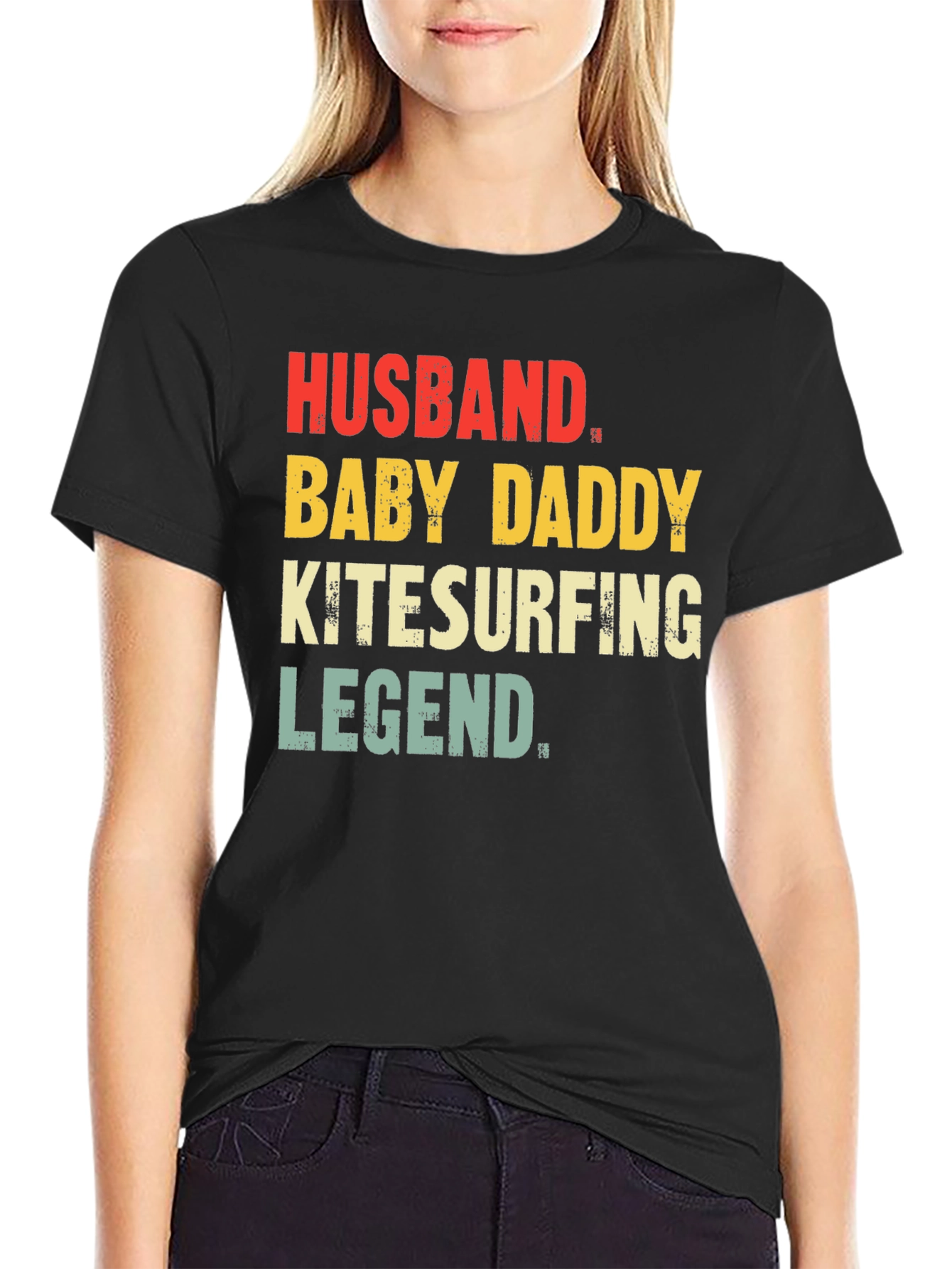 Husband Baby Daddy Kitesurfing Legend T-Shirt