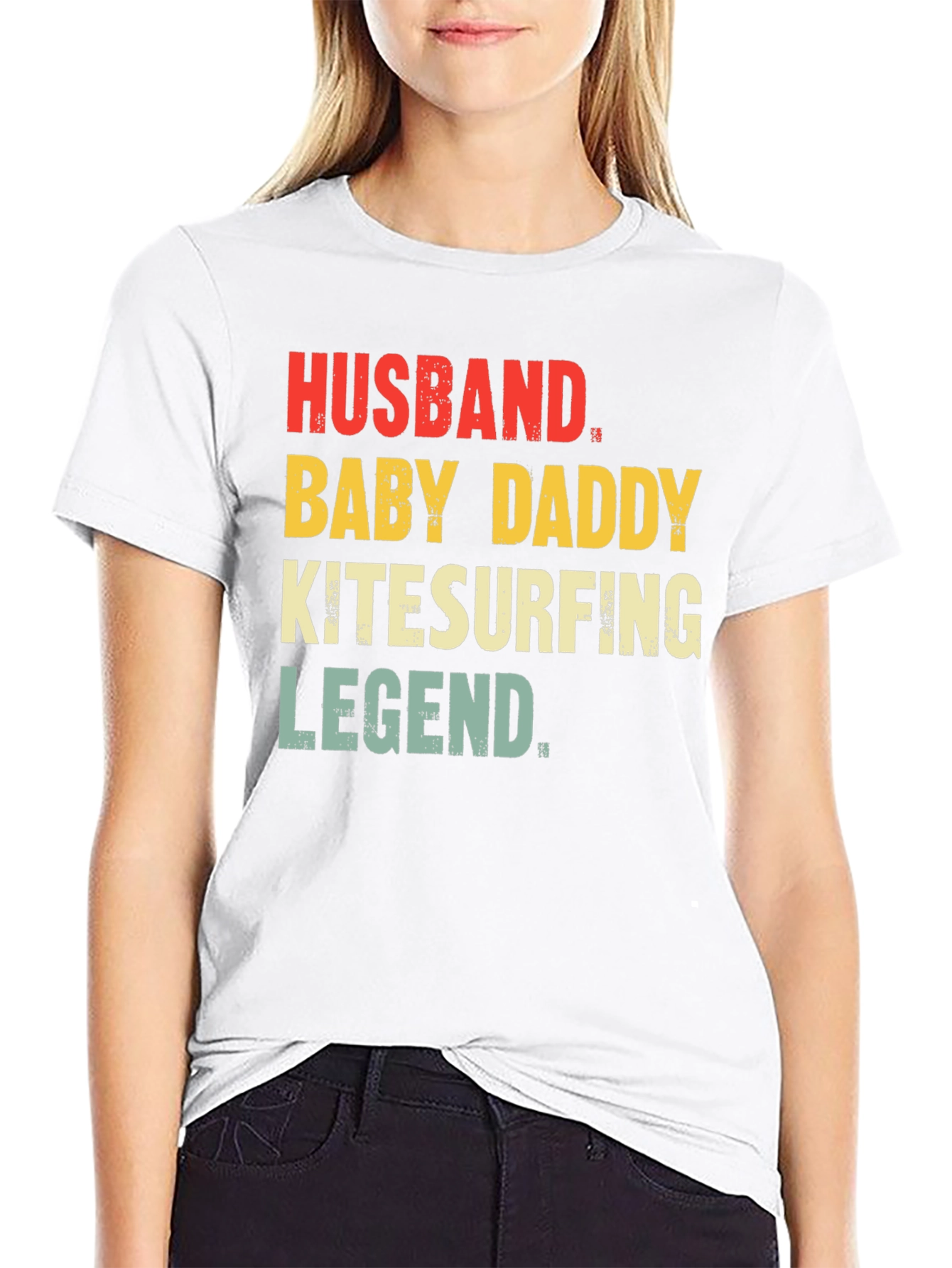Husband Baby Daddy Kitesurfing Legend T-Shirt