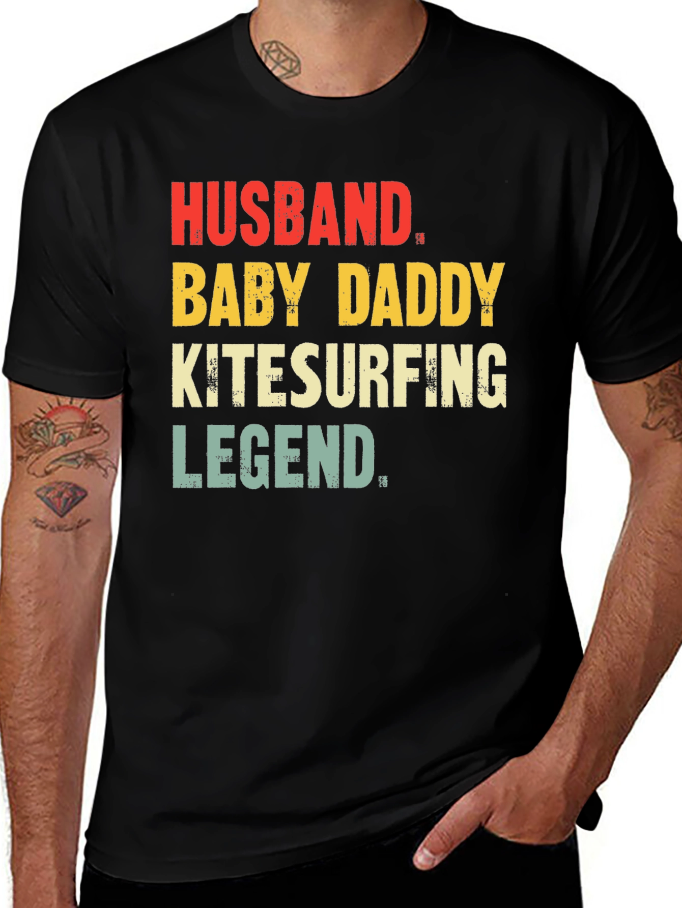 Husband Baby Daddy Kitesurfing Legend T-Shirt