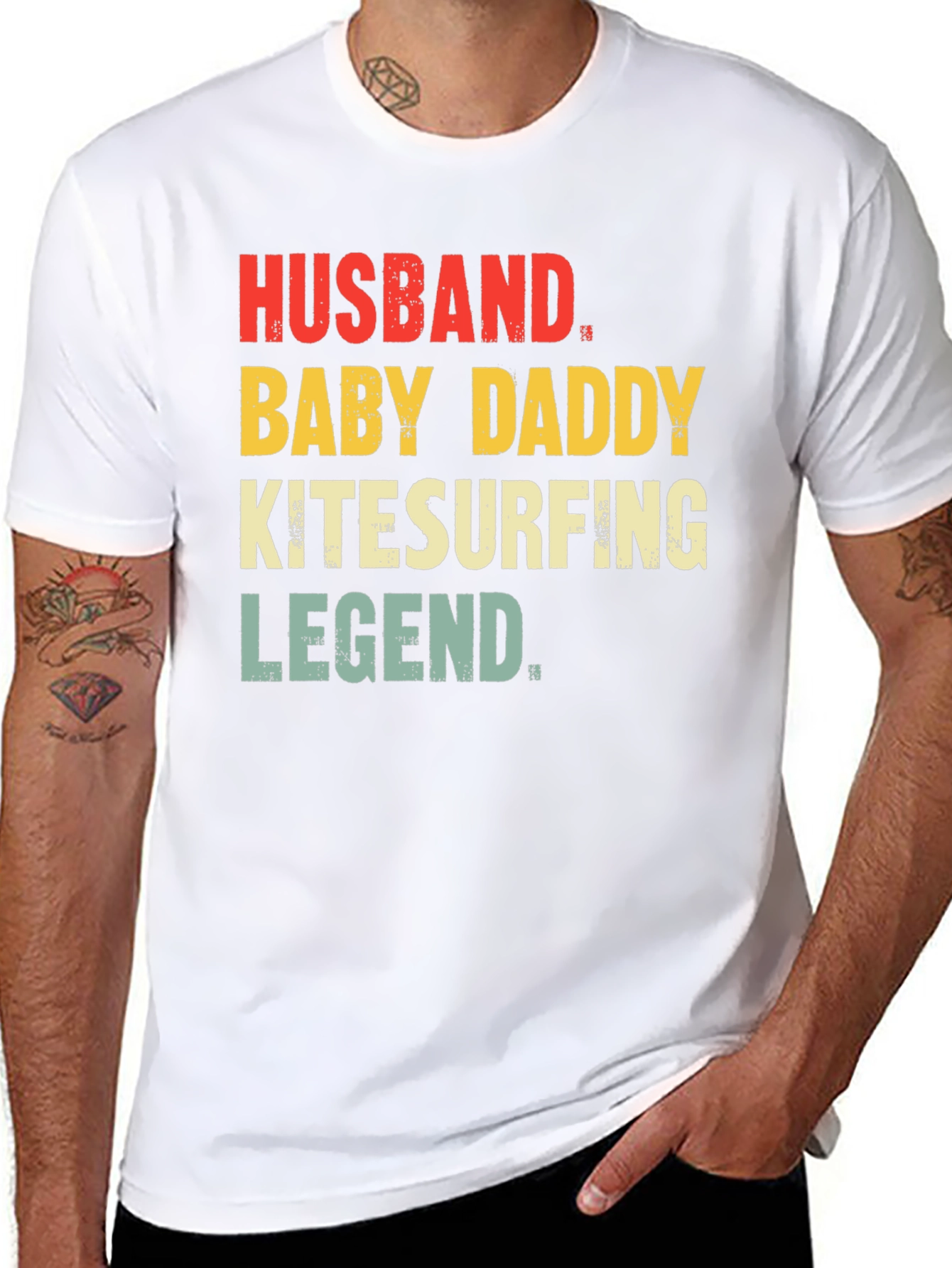 Husband Baby Daddy Kitesurfing Legend T-Shirt