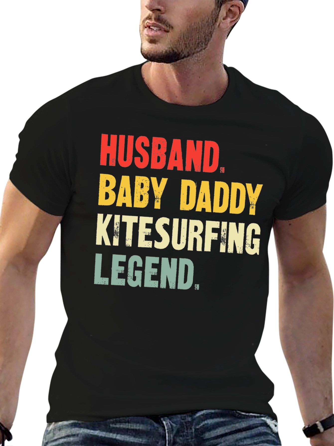 Husband Baby Daddy Kitesurfing Legend T-Shirt