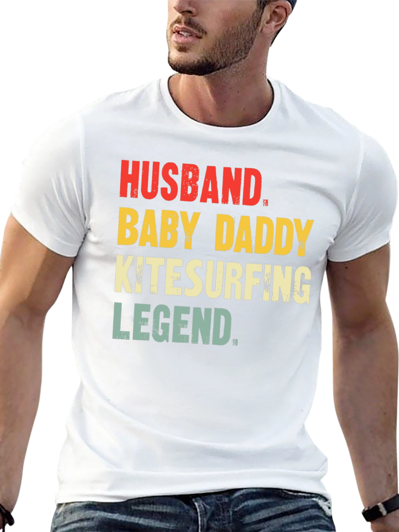 Husband Baby Daddy Kitesurfing Legend T-Shirt
