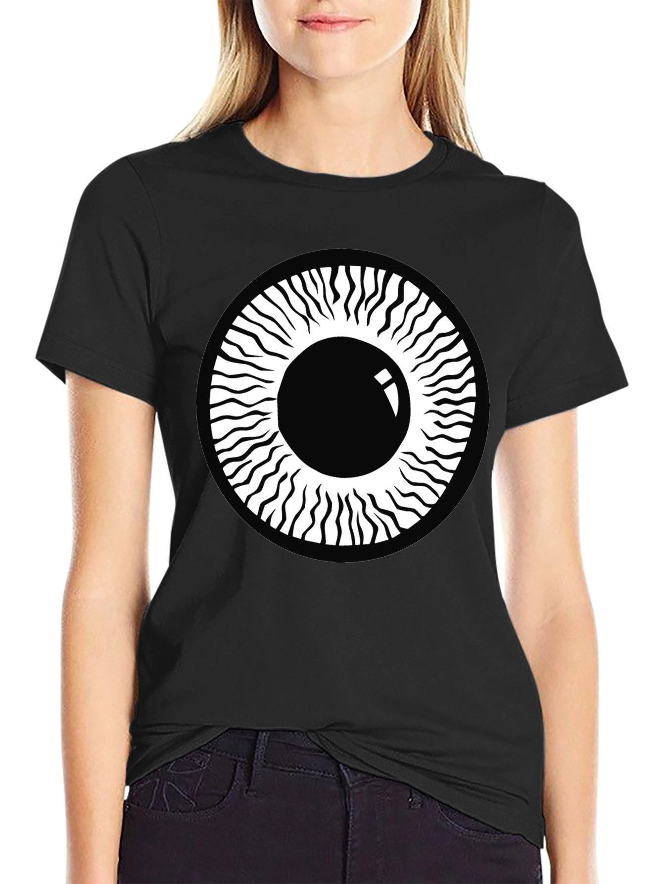 Eye Graphic Black T-Shirt - Modern Style