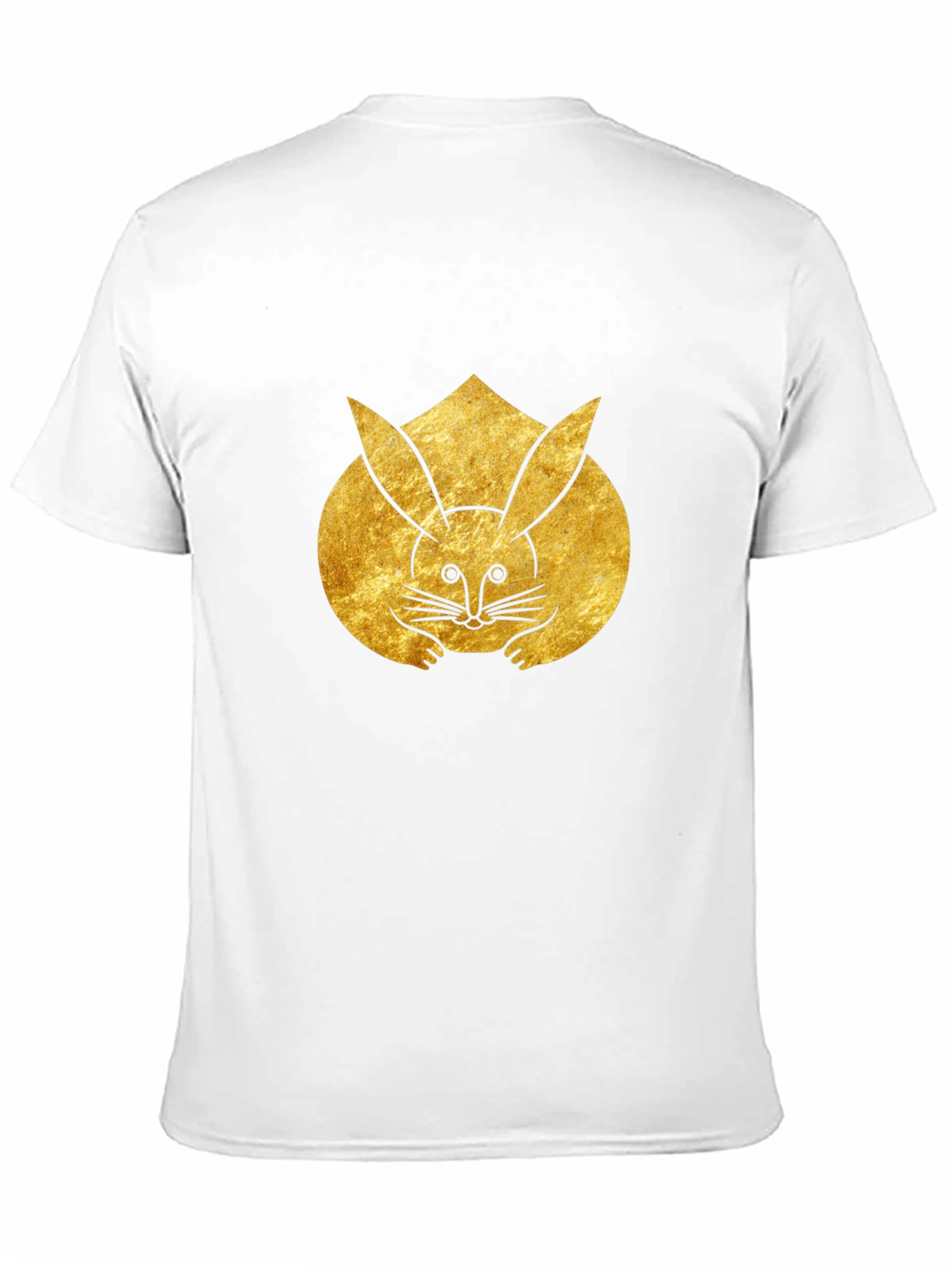 Rabbit Graphic Tee - Unique Gold Design
