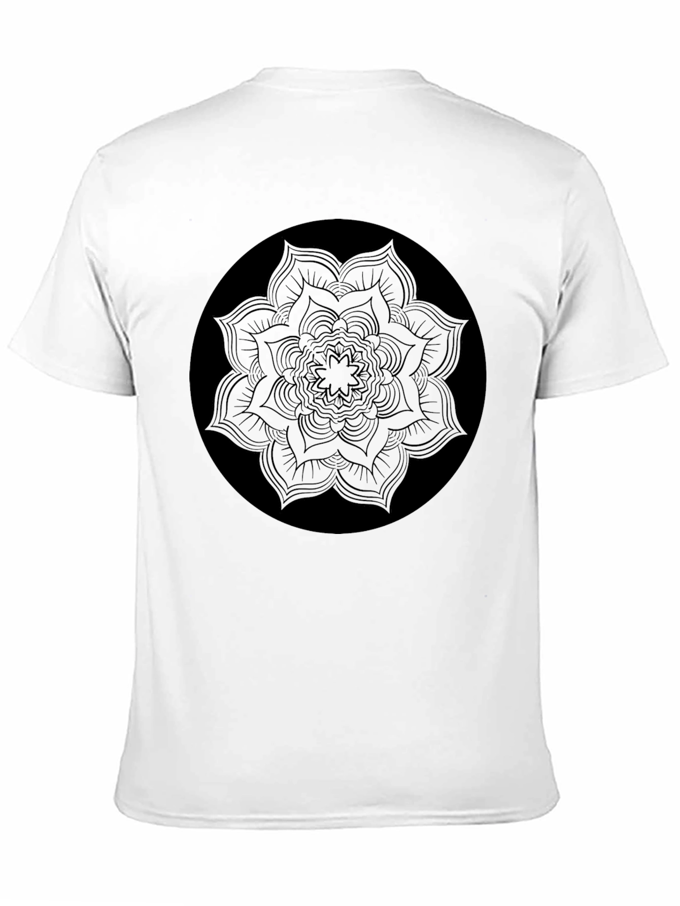 Black Mandala Graphic T-Shirt for Men