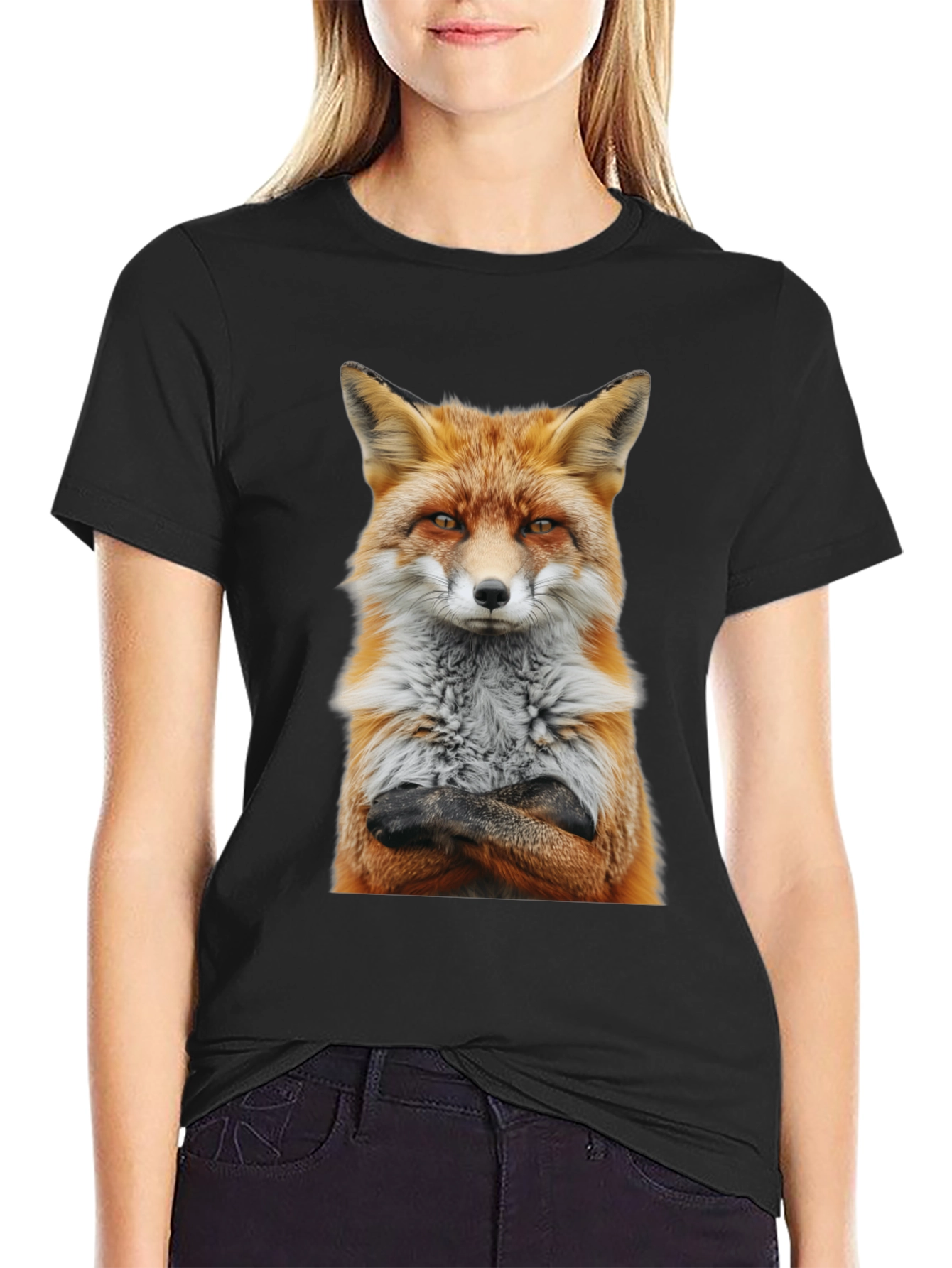 Fox with Attitude Graphic Tee - Cool Animal Shirt