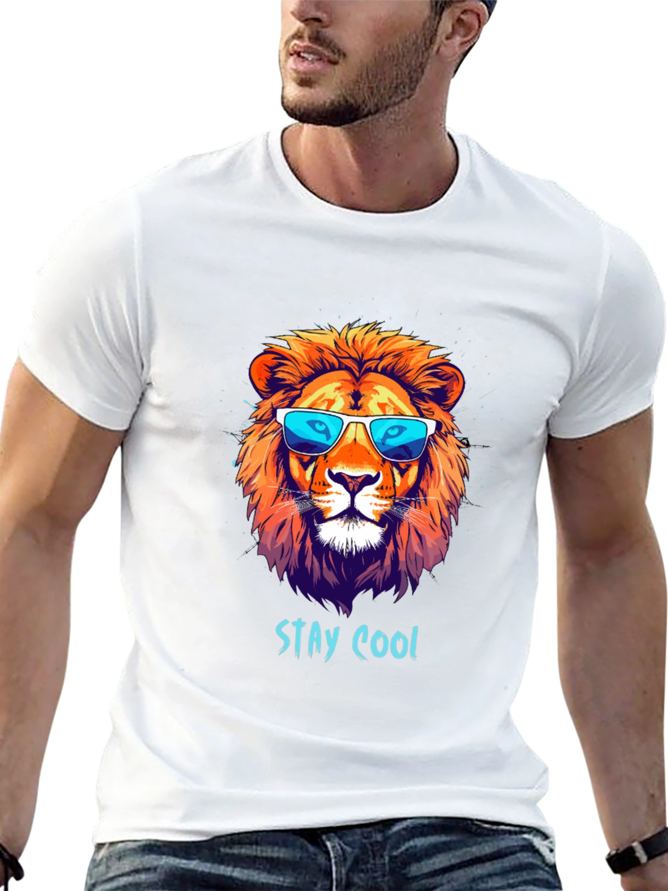 Cool Lion Graphic T-Shirt - Stay Cool