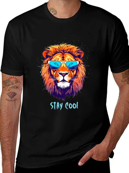 Cool Lion Graphic T-Shirt - Stay Cool