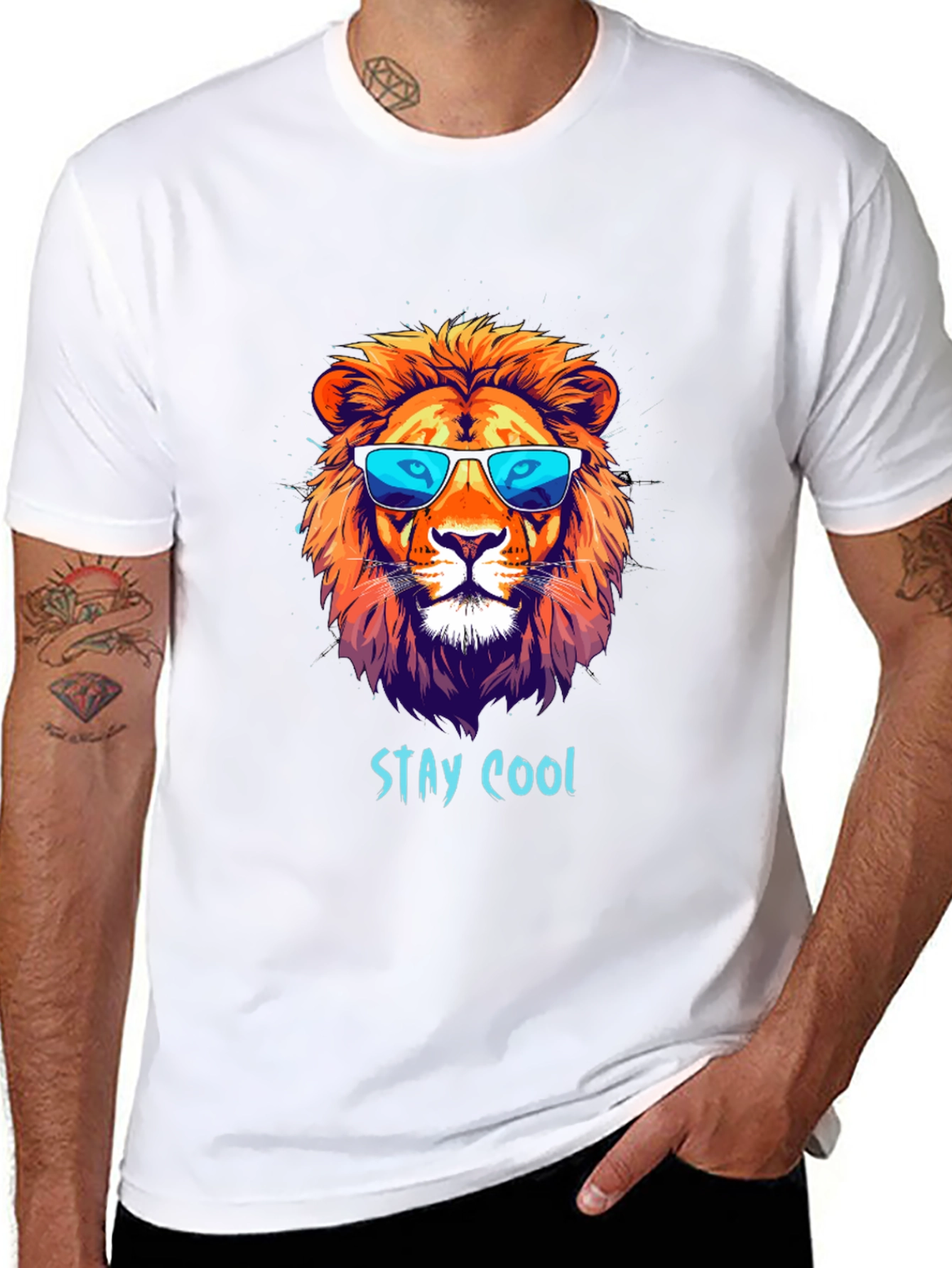 Cool Lion Graphic T-Shirt - Stay Cool