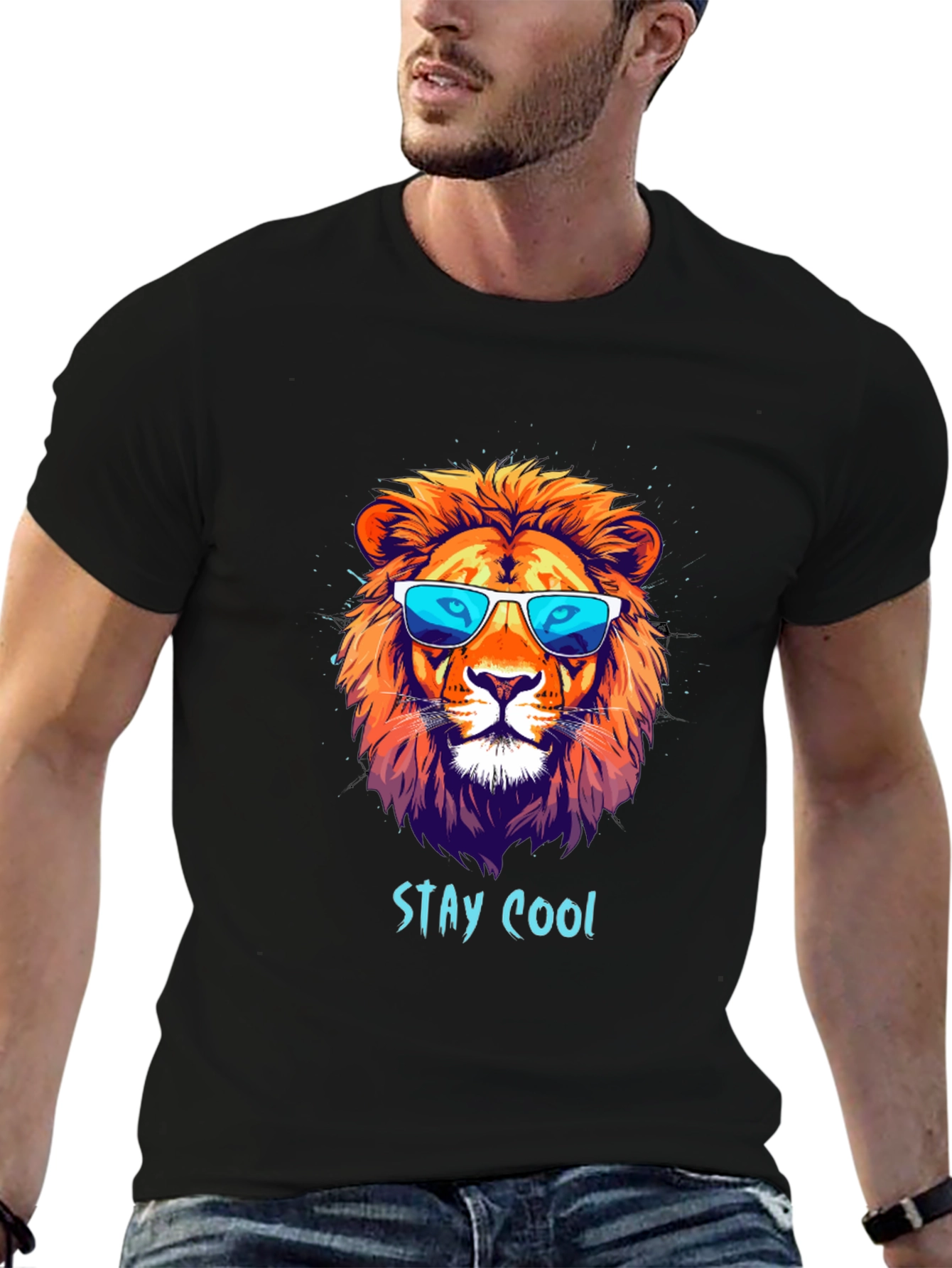 Cool Lion Graphic T-Shirt - Stay Cool