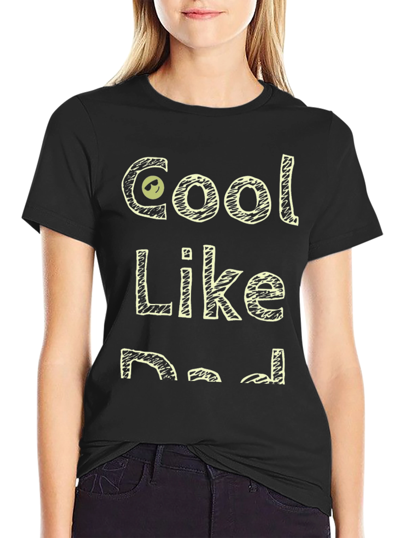 Cool Like Dad Black Graphic T-Shirt