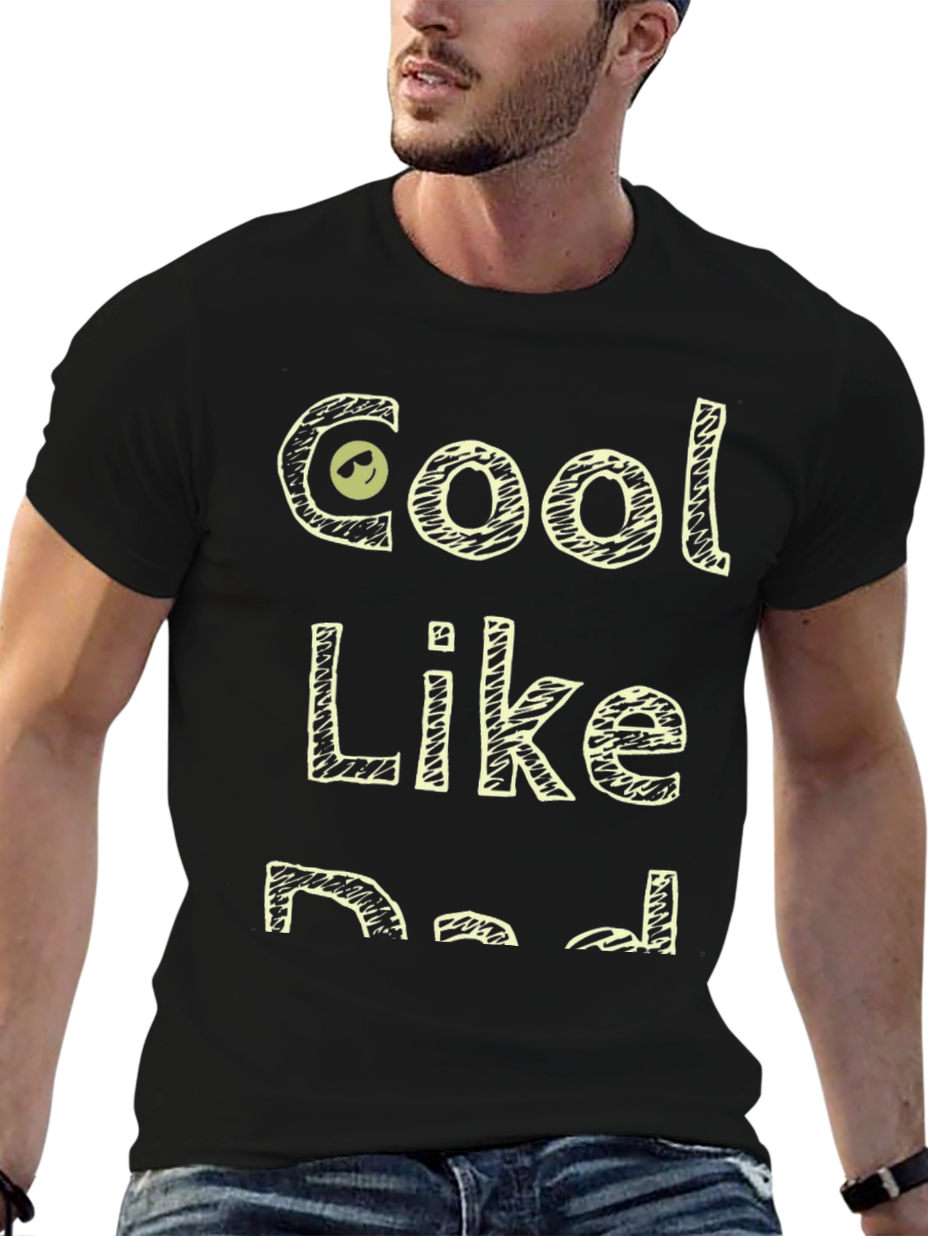 Cool Like Dad Black Graphic T-Shirt
