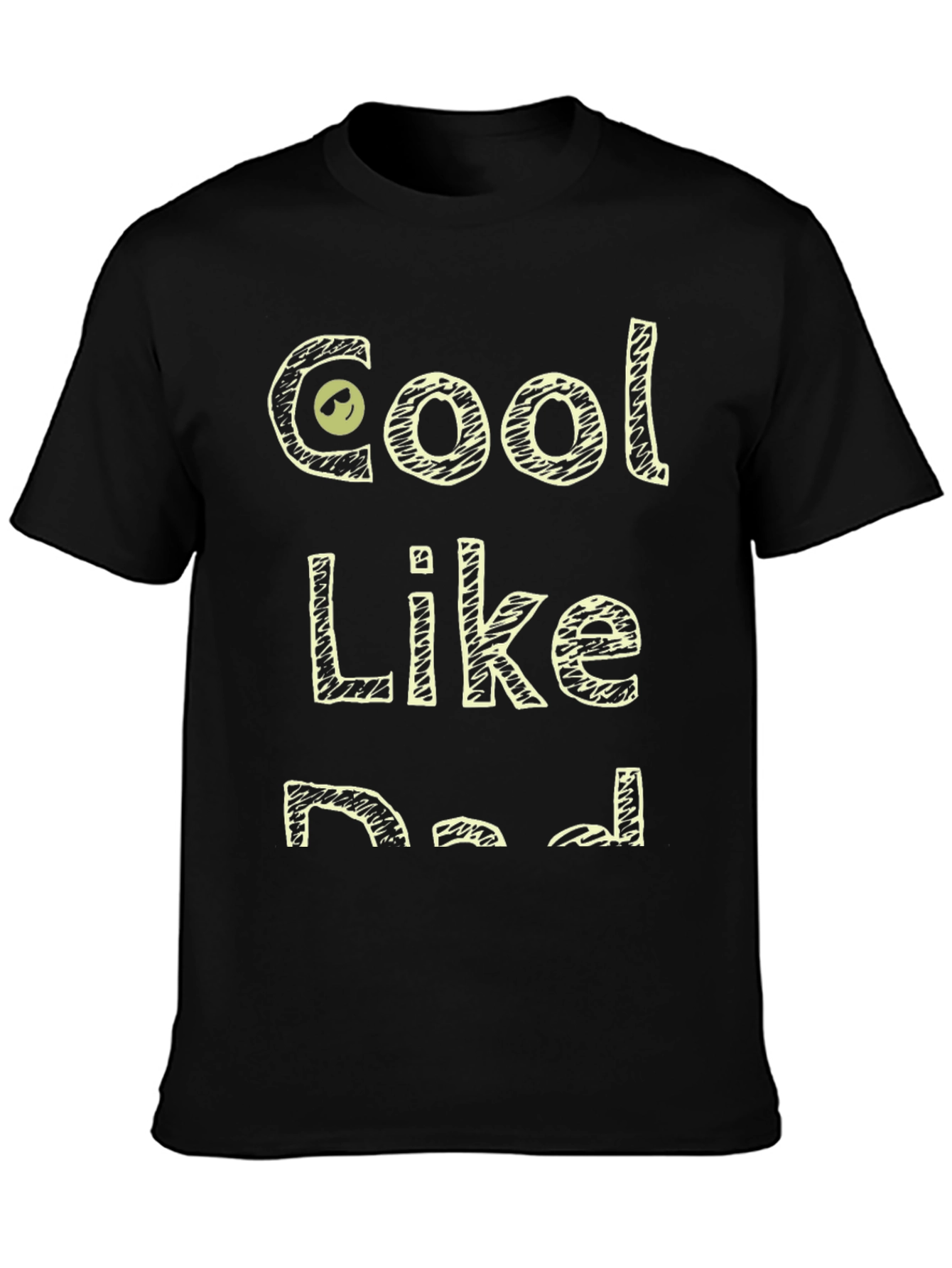 Cool Like Dad Black Graphic T-Shirt