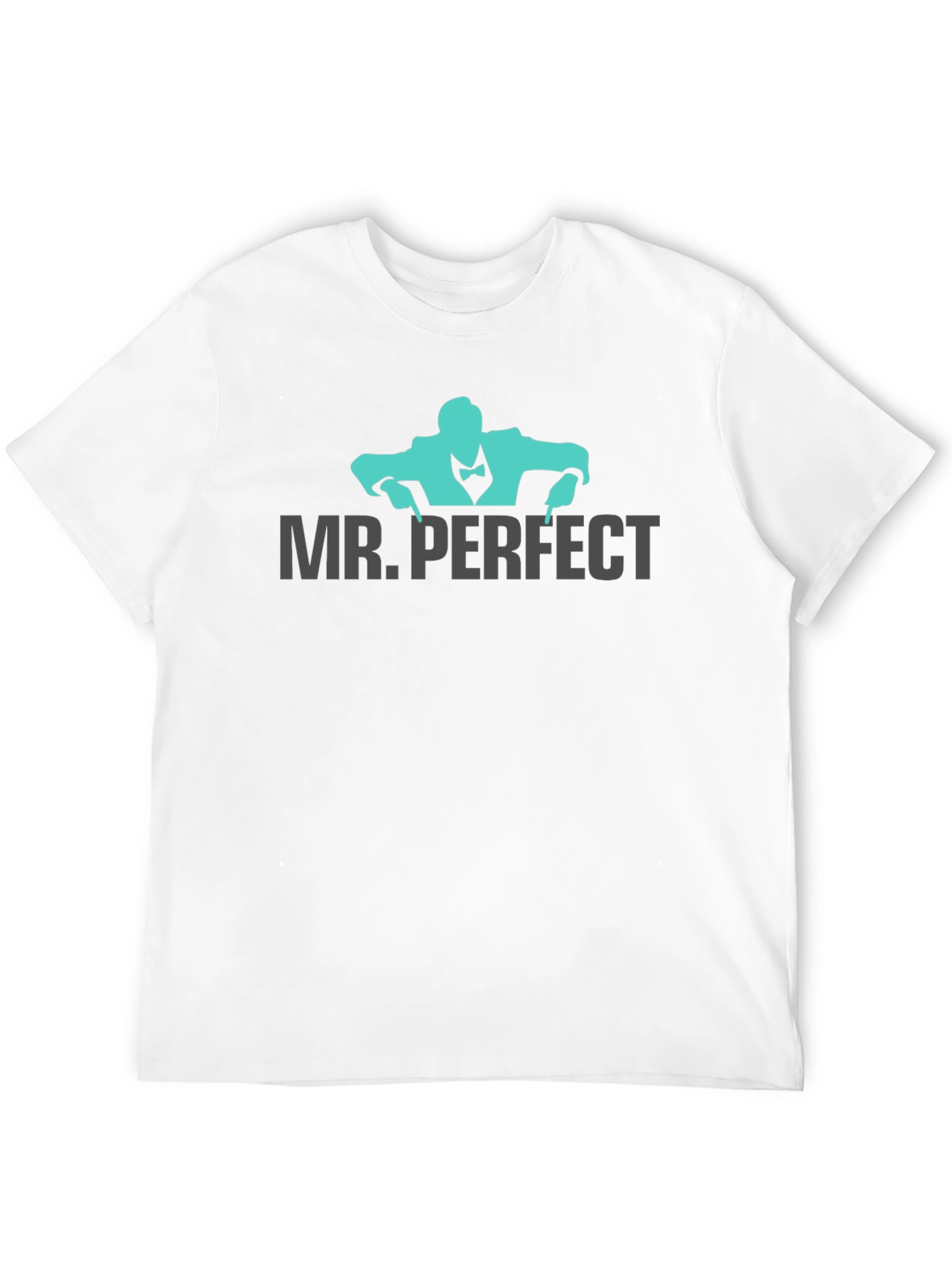 Mr. Perfect Graphic Tee - Black Cotton Blend T-Shirt