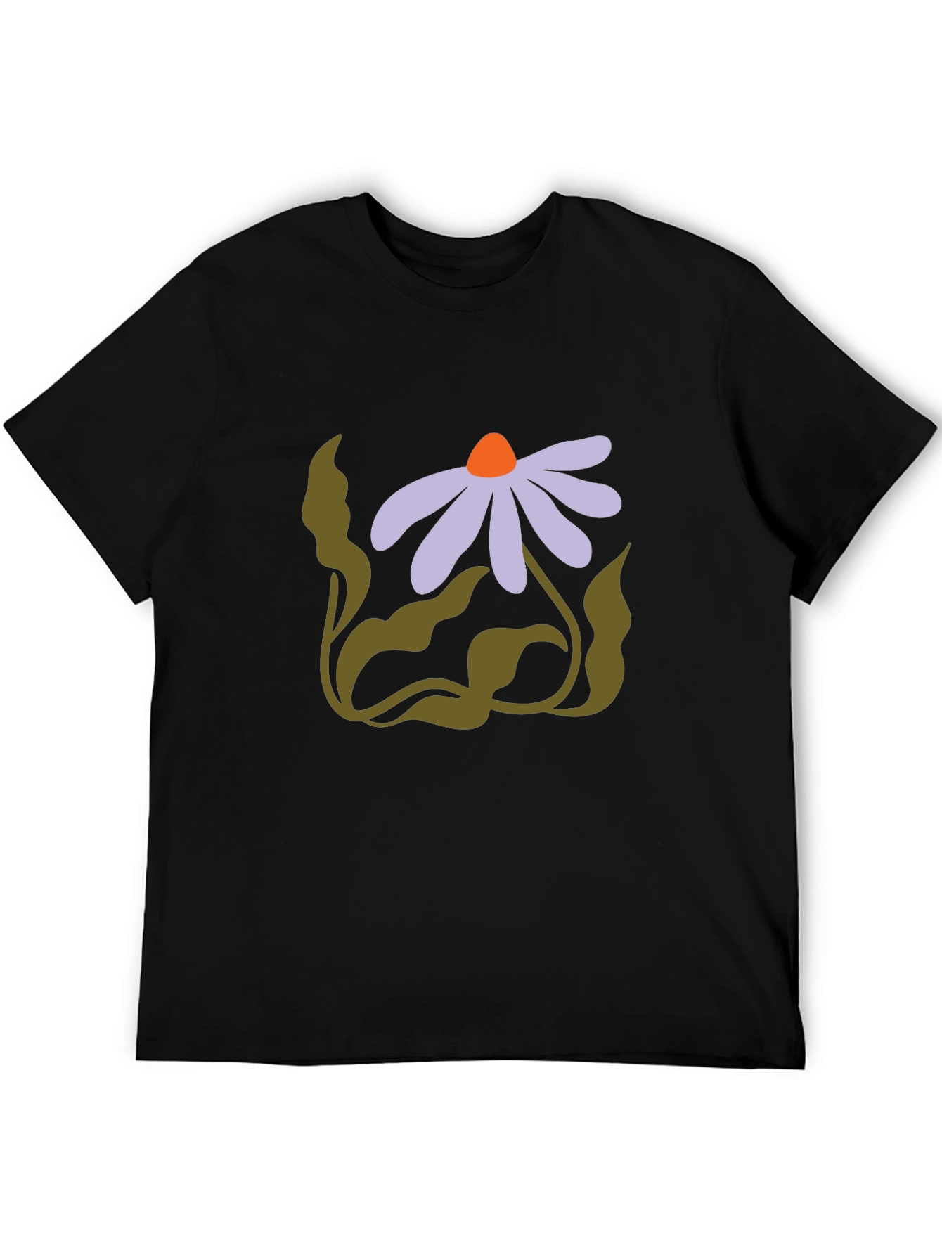 Floral Graphic Black T-Shirt