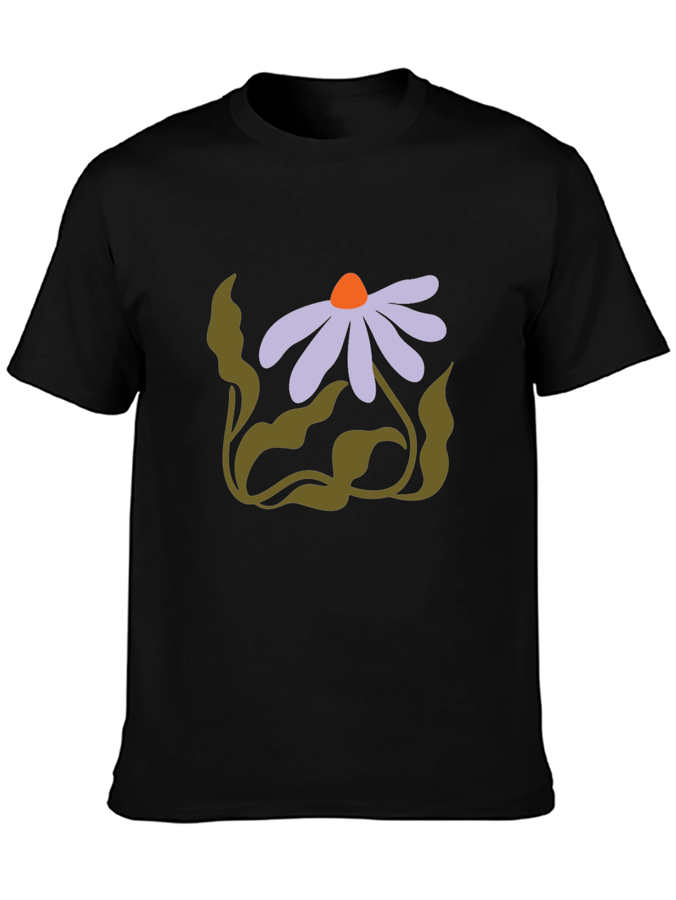 Floral Graphic Black T-Shirt