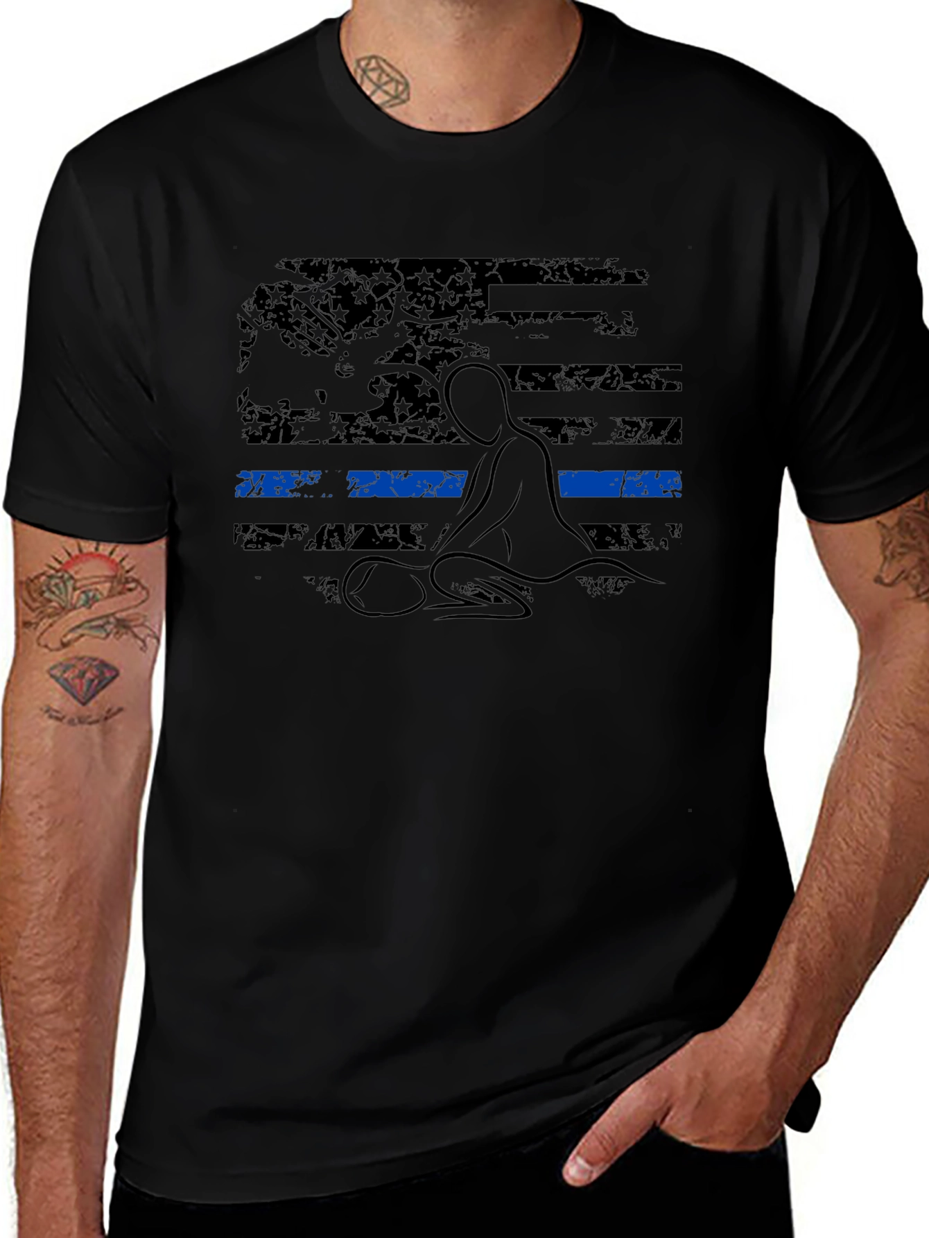 Thin Blue Line CPR T-Shirt - Black