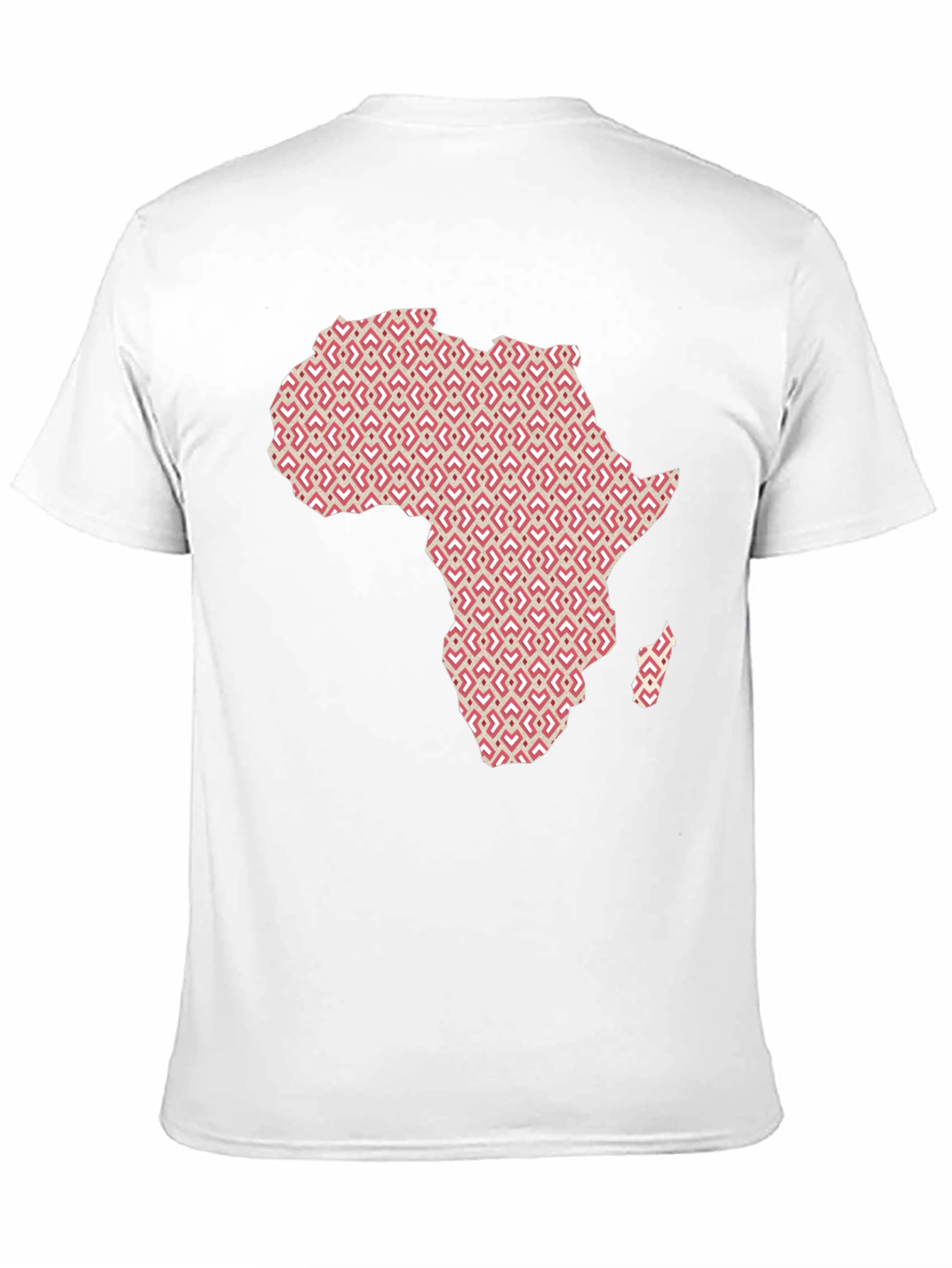 Africa Map Pattern Graphic Tee - Modern Black T-Shirt