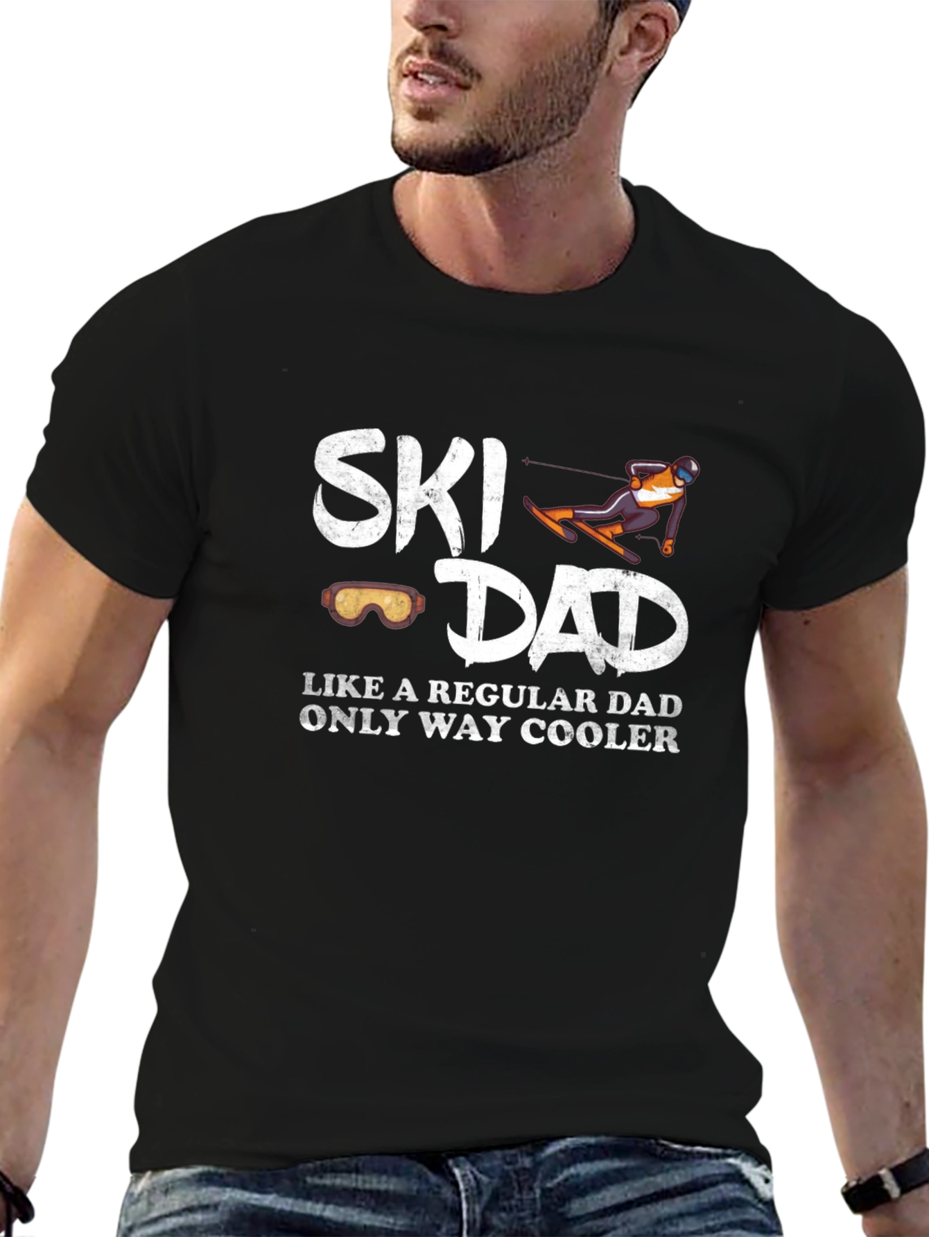 Ski Dad T-Shirt: Cool Skiing Dad Graphic Tee