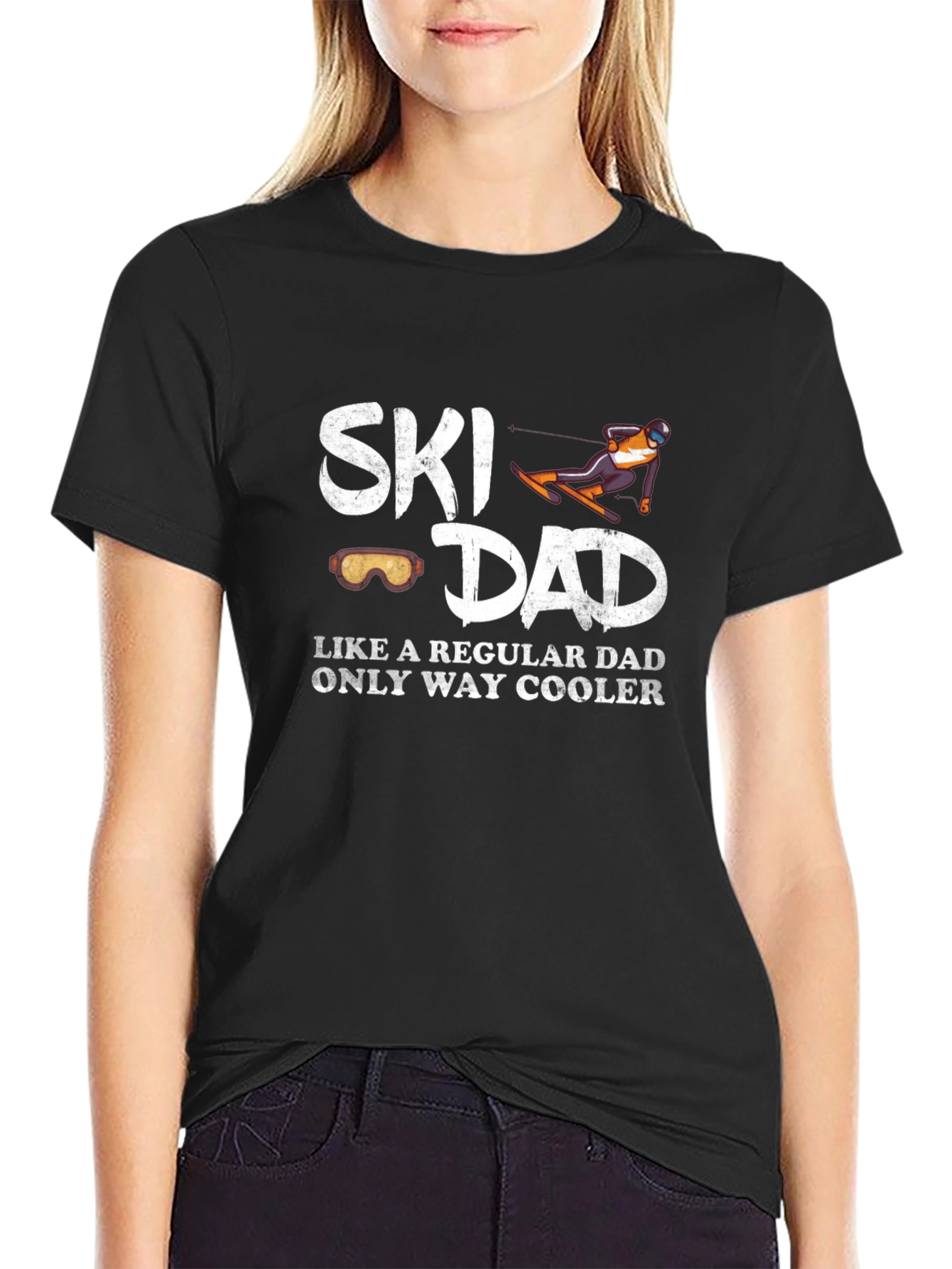 Ski Dad T-Shirt: Cool Skiing Dad Graphic Tee
