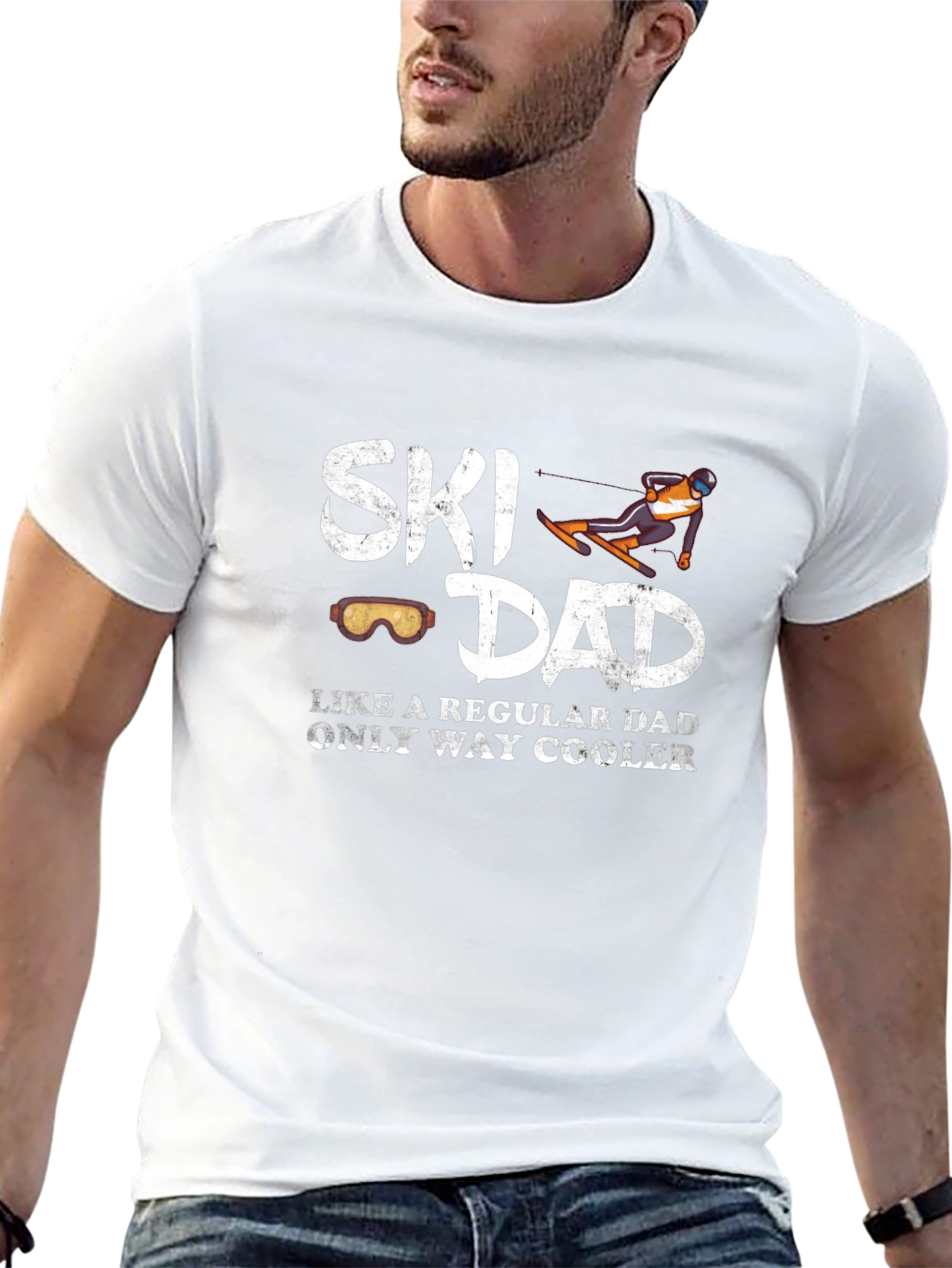 Ski Dad T-Shirt: Cool Skiing Dad Graphic Tee