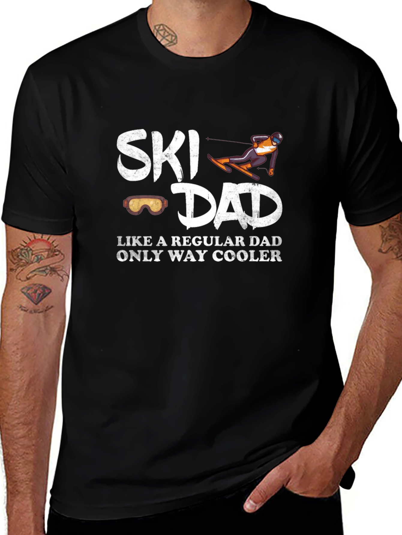 Ski Dad T-Shirt: Cool Skiing Dad Graphic Tee