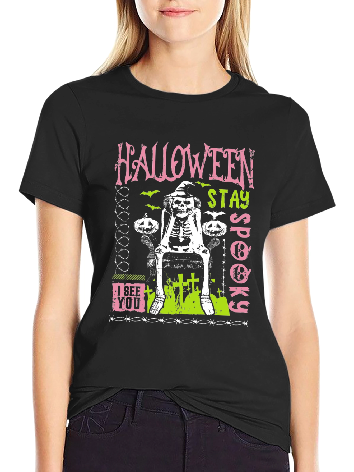 Halloween Stay Spooky Skeleton T-Shirt